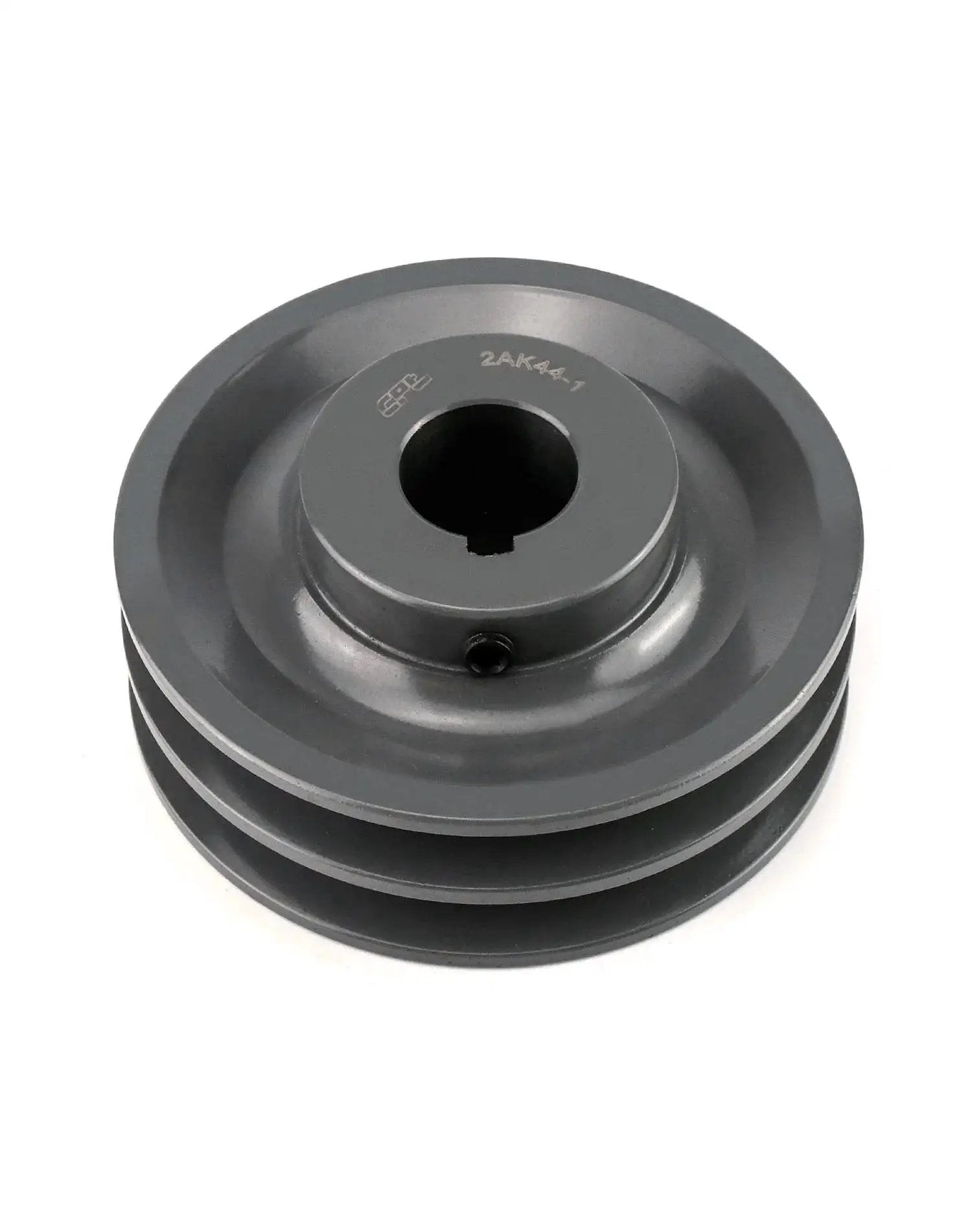 Double Groove Pulley For A Belts With 4.25 Inch OD And 1 Inch Bore AK Fixed Bore Pulley By QWORK 2AK441 Beefy Cast Iron