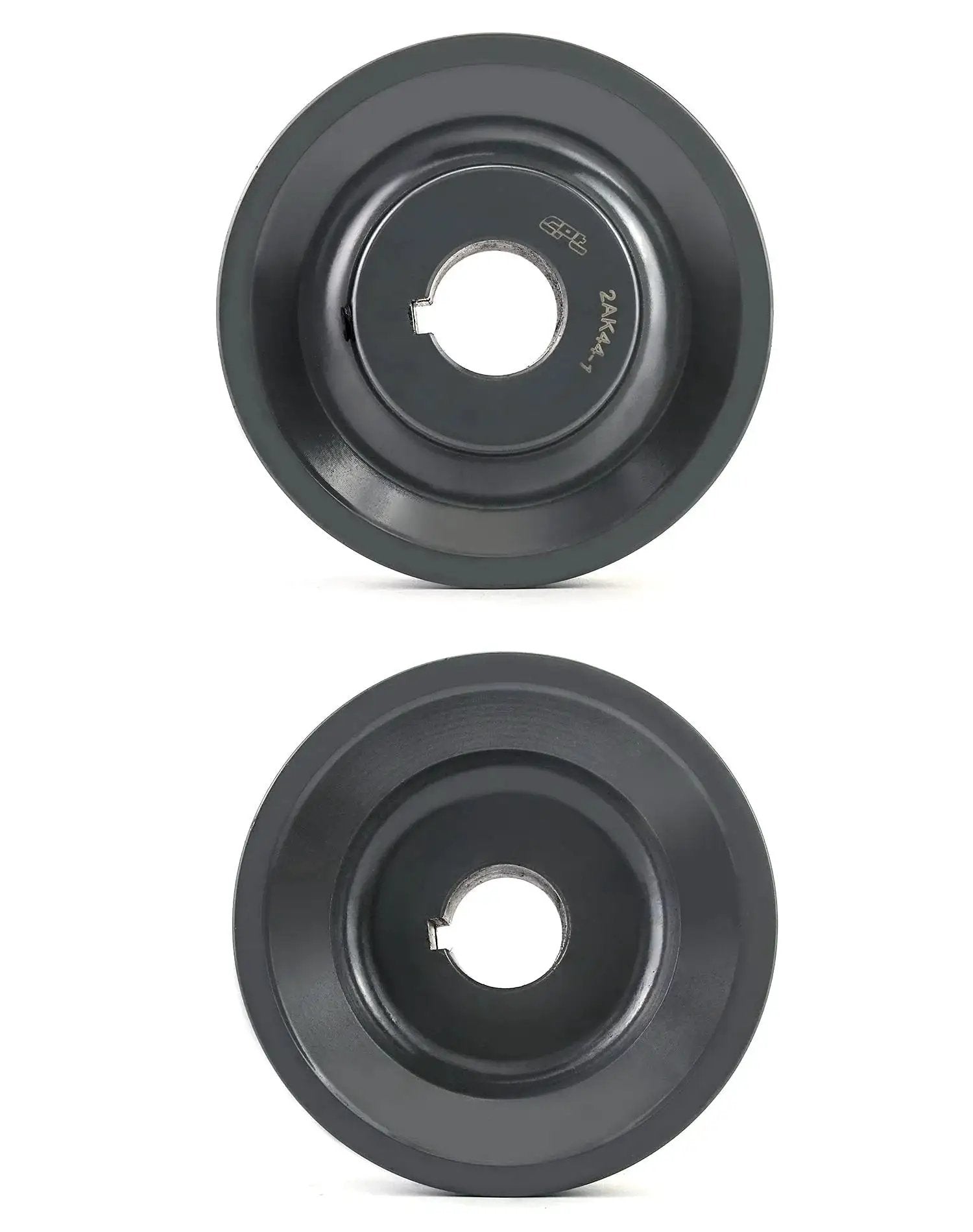 Double Groove Pulley For A Belts With 4.25 Inch OD And 1 Inch Bore AK Fixed Bore Pulley By QWORK 2AK441 in cast iron.