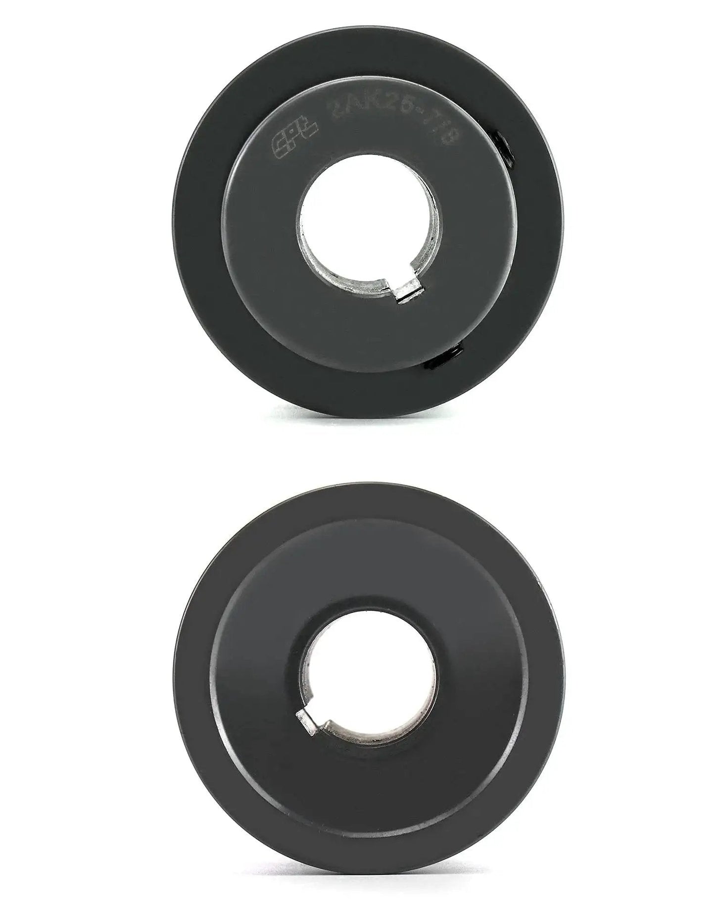 Double Groove Pulley For V Belt Drive A For 3L And 4L Belts 2.55 Inch Outside Diameter Seven Eighths Inch Fixed Bore AK Style Cast Iron Pulley