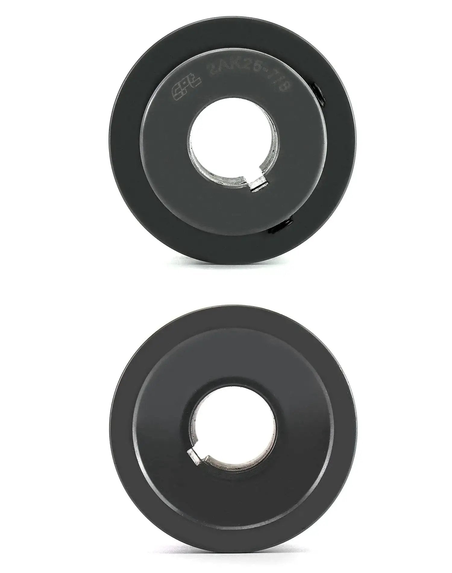 Double Groove Pulley For V Belt Drive A For 3L And 4L Belts 2.55 Inch Outside Diameter Seven Eighths Inch Fixed Bore AK Style Cast Iron Pulley