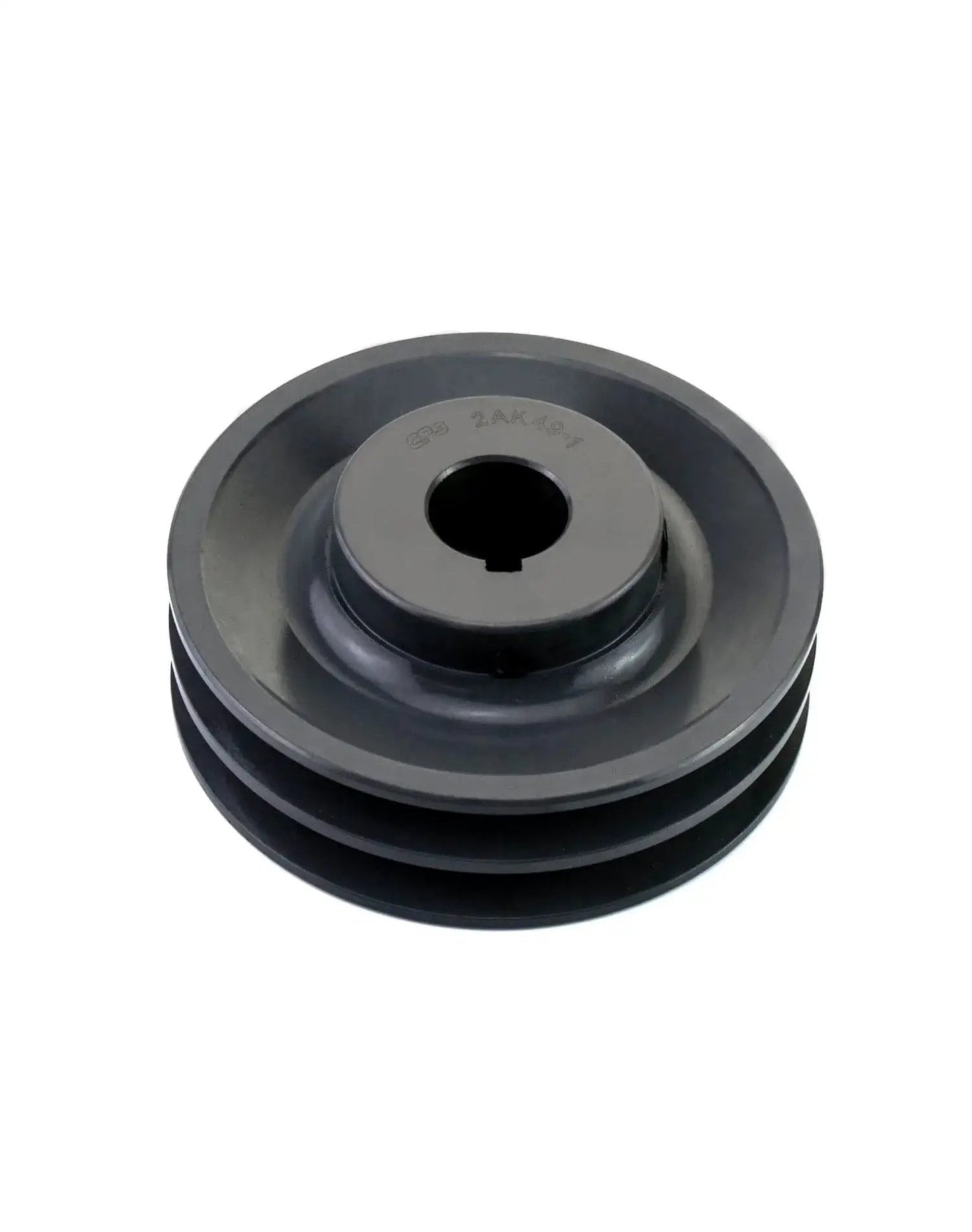Double Groove Pulley For V Belts A 3L And 4L AK Fixed Bore 4.75 Inch Outer Diameter 1 Inch Bore Cast Iron Sheave QWORK