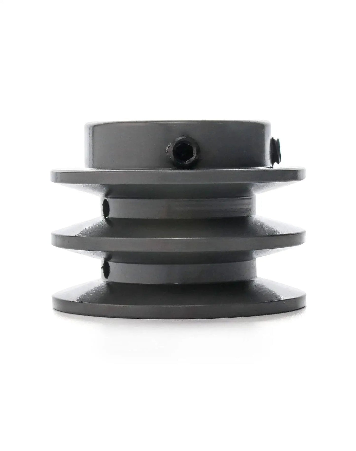 Double Groove Pulley For V Belt Drive A For 3L And 4L Belts 2.55 Inch Outside Diameter Seven Eighths Inch Fixed Bore AK Style Cast Iron Pulley.