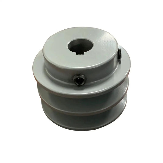 Double Groove V Belt Pulley For A And AX Belts Three L And Four L Sizes Two And A Half Inch Outer Diameter Five Eighths Inch Bore Cast Iron