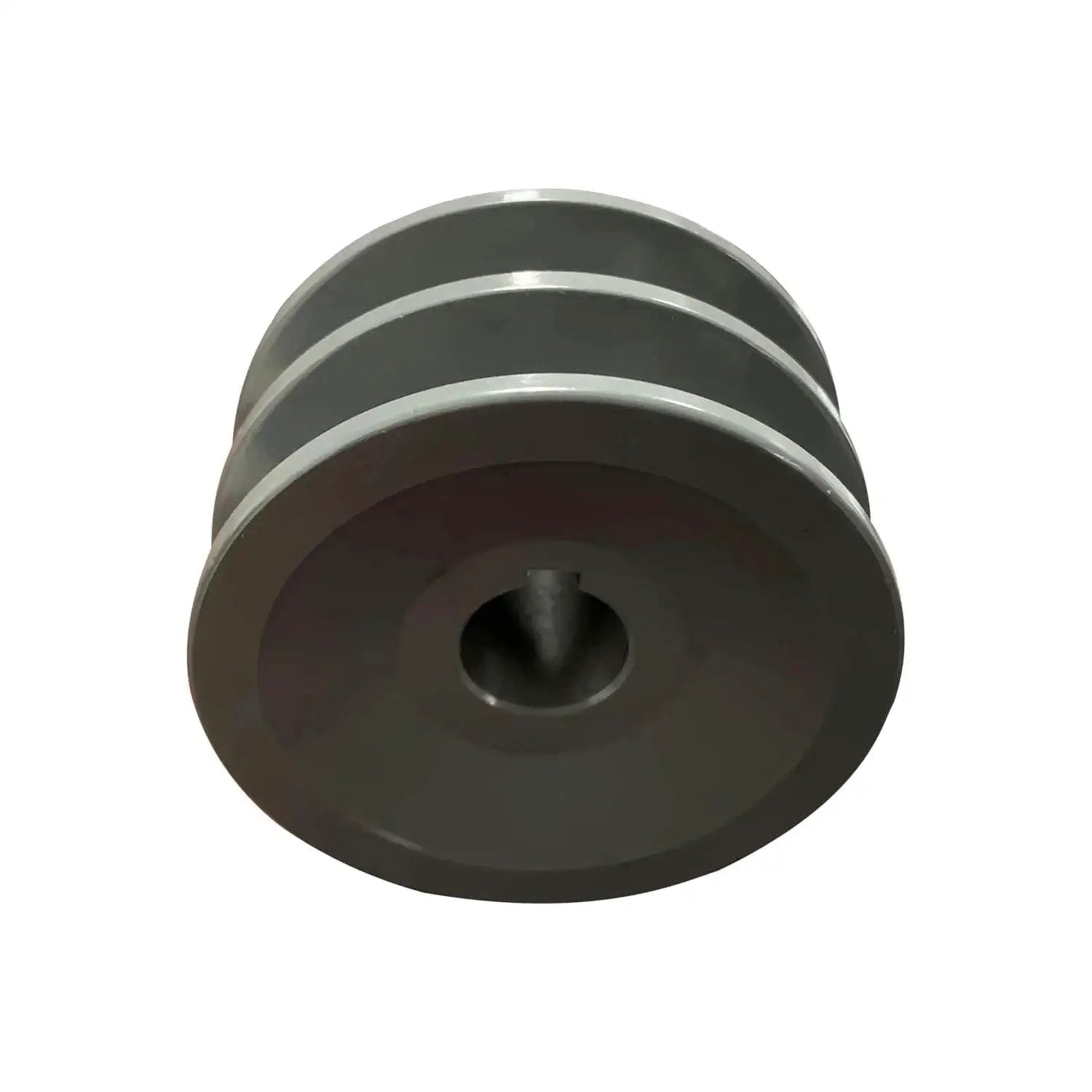 Double Groove V Belt Pulley For A And AX Belts Three L And Four L Sizes, 2.5 Inch Outer Diameter, Cast Iron, Grey Finish