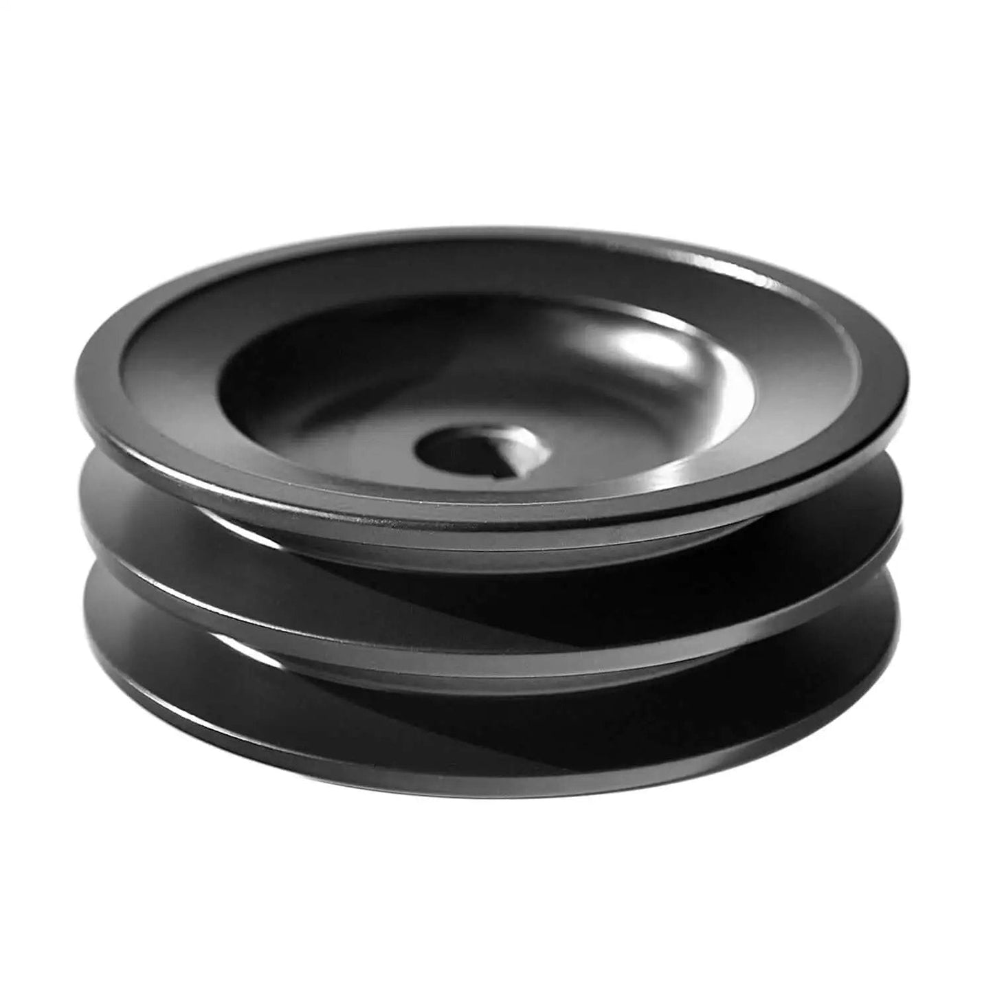 Double Groove V Belt Pulley, 5/8 Bore, 4.25 OD, Cast Iron for V Belt Sections 3L 4L A AX, Two Groove 2AK44-58 Model, Front View