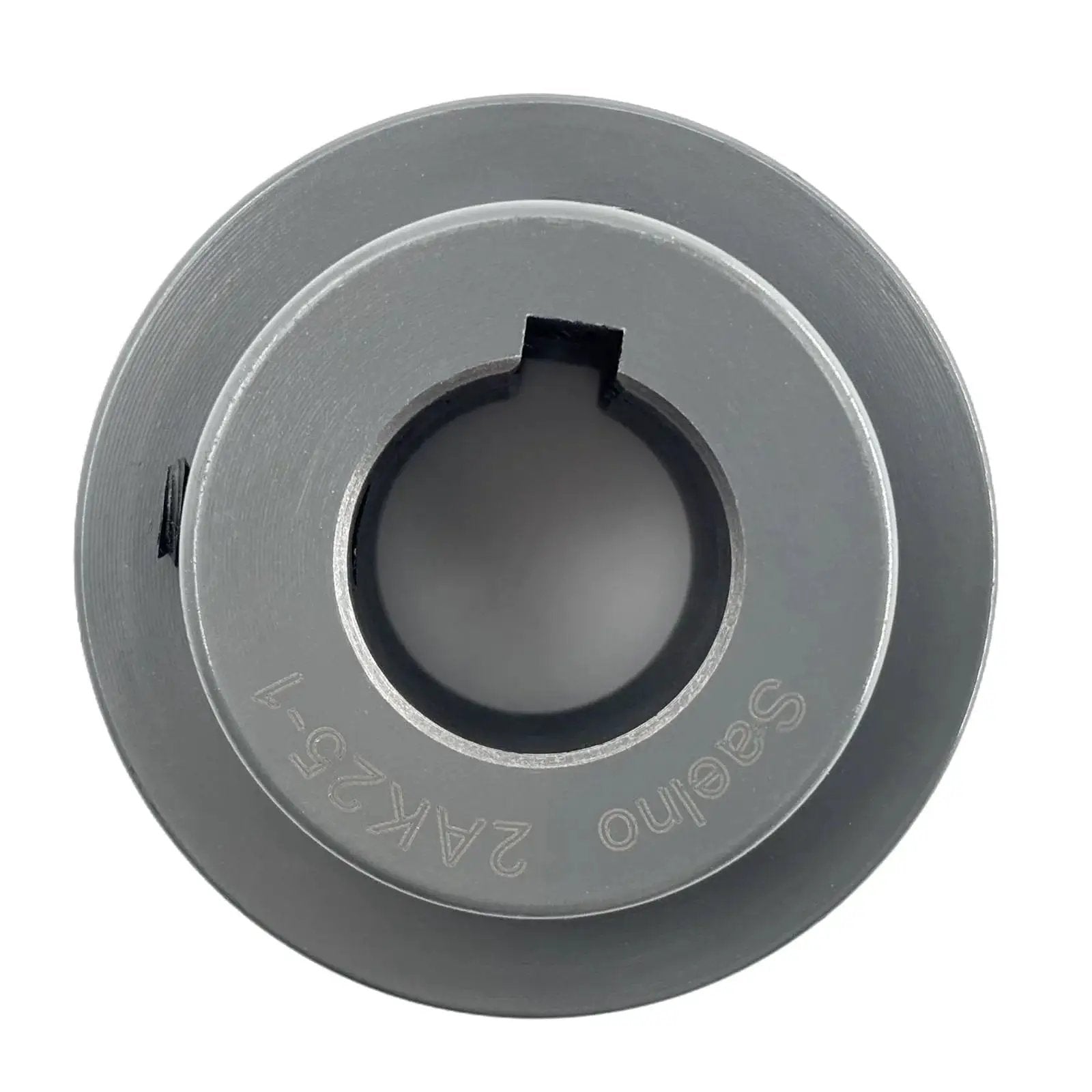 Double Groove V Belt Pulley for A AX 3L 4L Belts 2AK251 Cast Iron Sheave With 1 Inch Bore And 2.55 Inch Outside Diameter top view