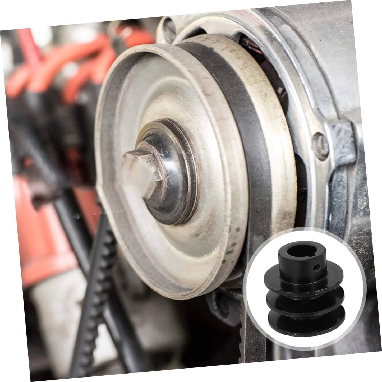 Versatile Gas Engine Belt Pulley Double Groove V-belt Sheave Replacement Pulley for Water Pump Applications installed