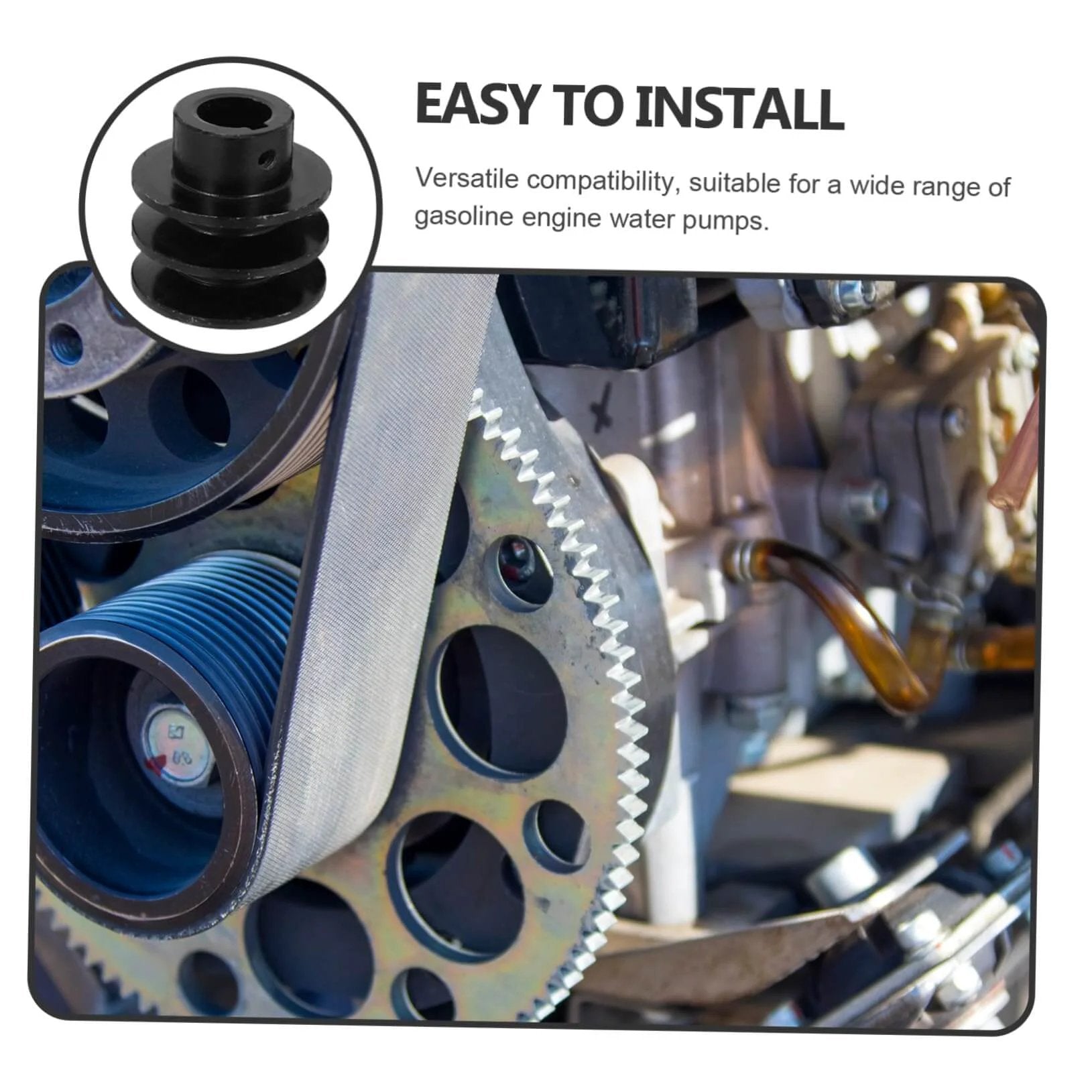 Sturdy Type Double Slot Pulley Gas Engine Groove V-belt Sheave Replacement Belt Pulley Wheel installed on engine