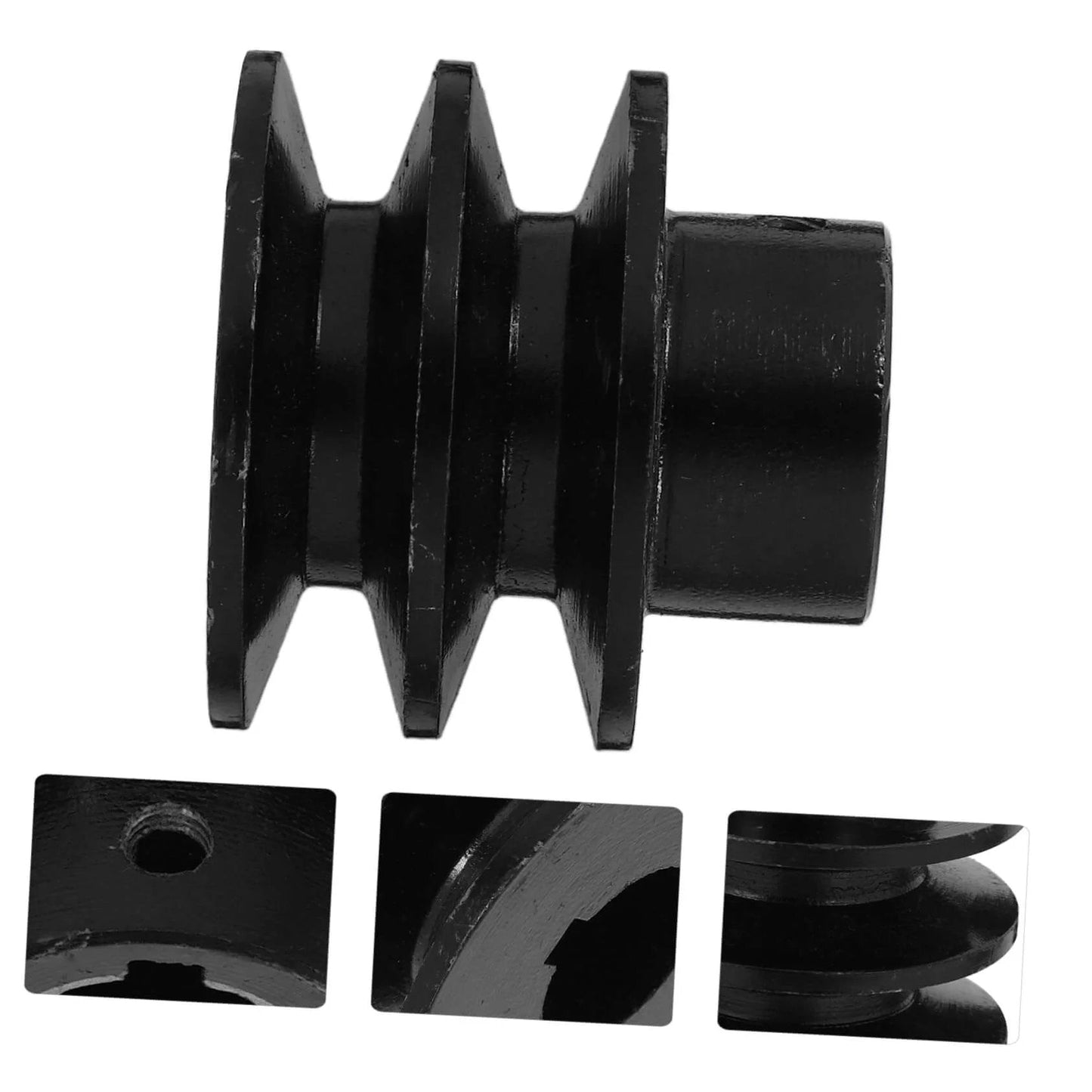 Sturdy Type Double Slot Pulley Gas Engine Groove V-belt Sheave Replacement Belt Pulley Wheel for Easy Mounting close-up