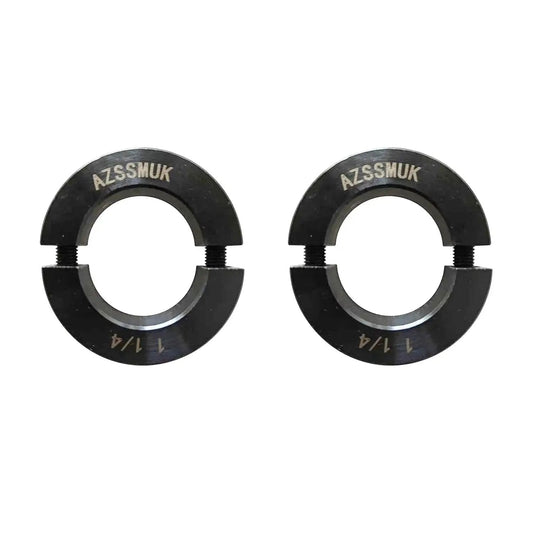 Double Split Shaft Collar With One Quarter Inch Bore Black Oxide Finish Two Piece Set Screw Carbon Steel Industrial Shaft