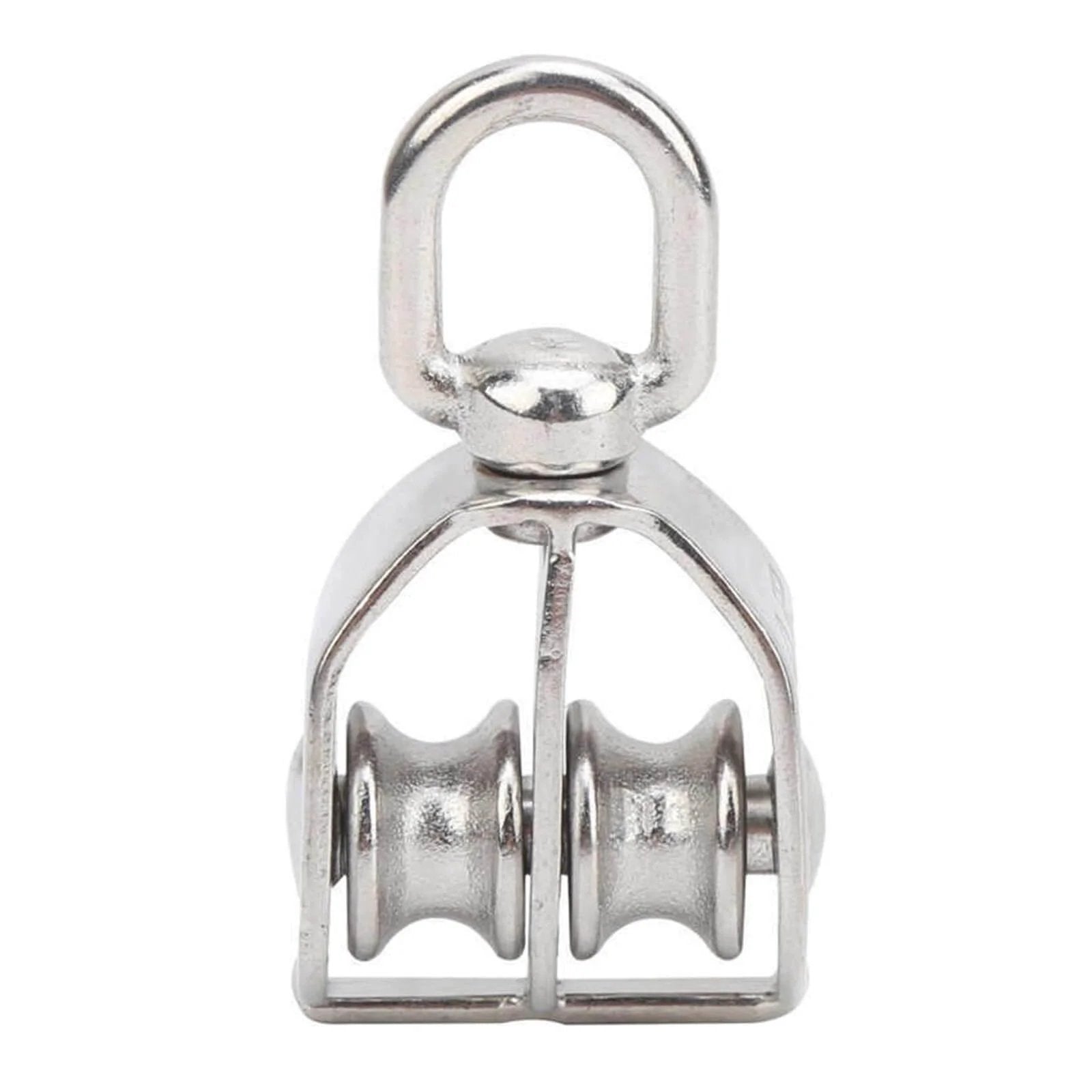 10Pcs M15 Pulley Block 304 Stainless Steel Heavy Duty Traction Wheel Single/Double Wheel Lifting Rope Block Wholesale(Single)