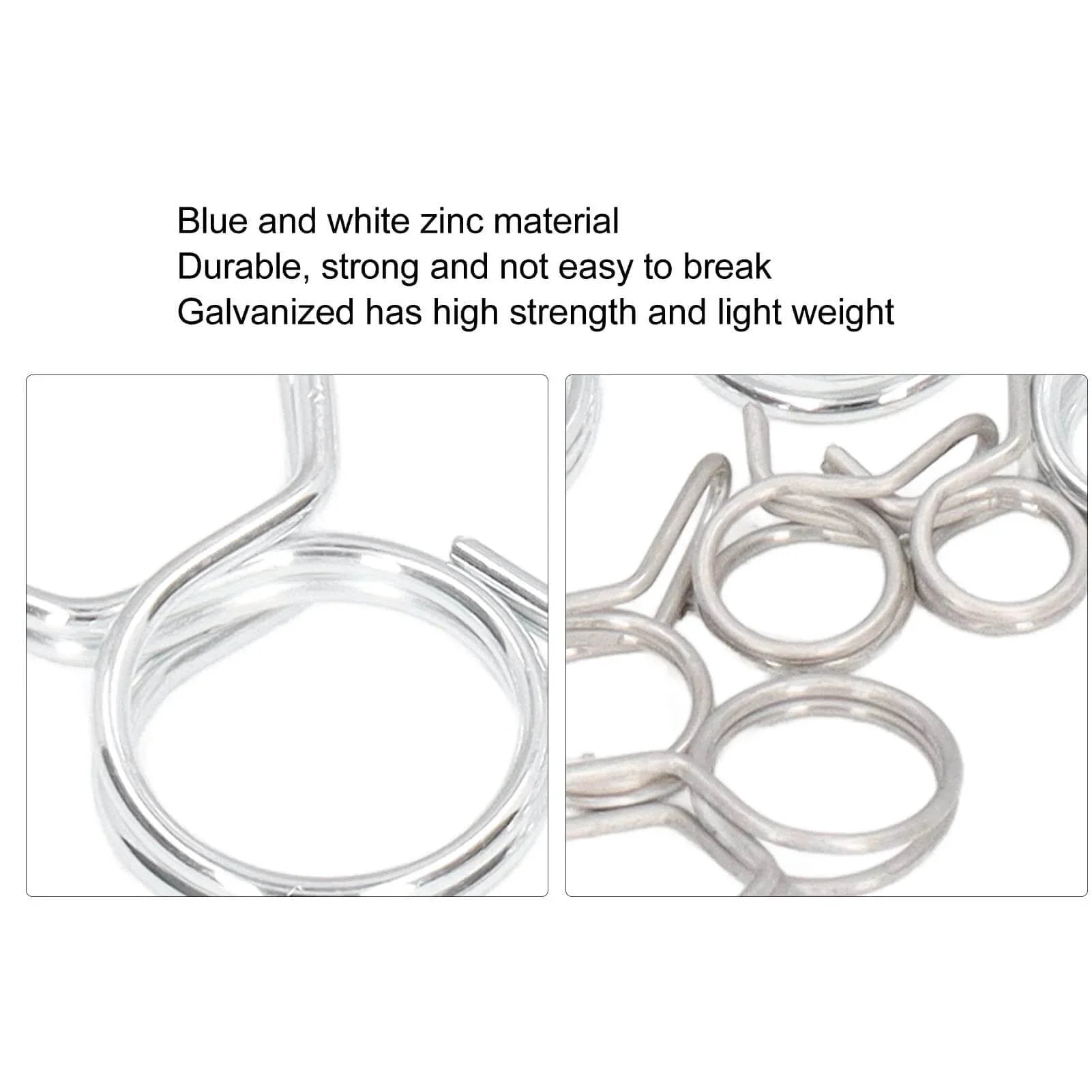 250 Piece Hose Tube Spring Clips Set Double Wire Hose Clamps 5mm To 14mm For Air Water And Silicone Hoses Irrigation Applications High Capacity Box With 10 Sizes Ideal For DIY Projects