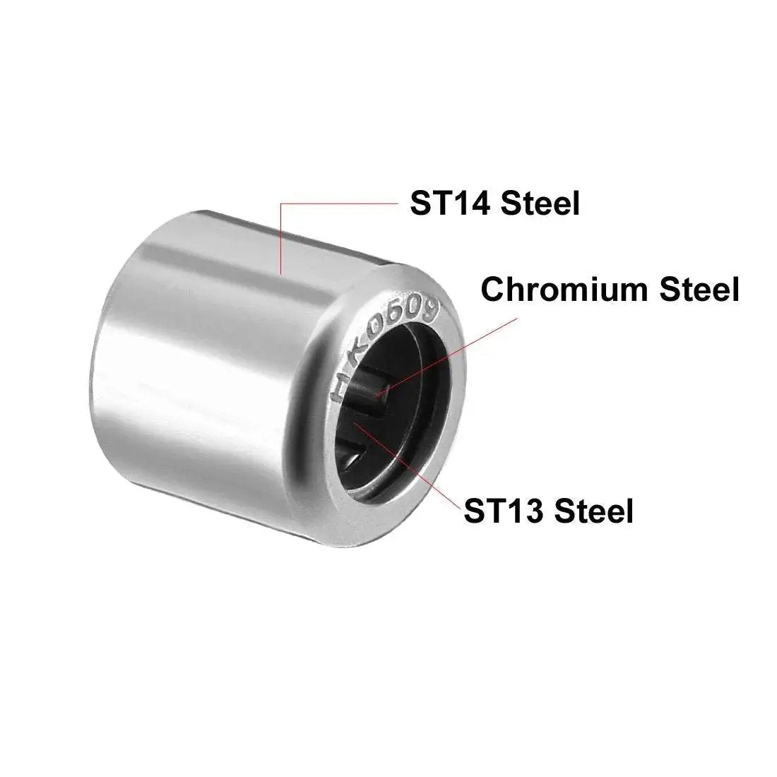 Drawn Cup Needle Roller Bearing Set Open End 5mm Bore 9mm Outer Diameter 9mm Width Pack Of 10 Heavy Duty High Load Capacity Low Cross Section