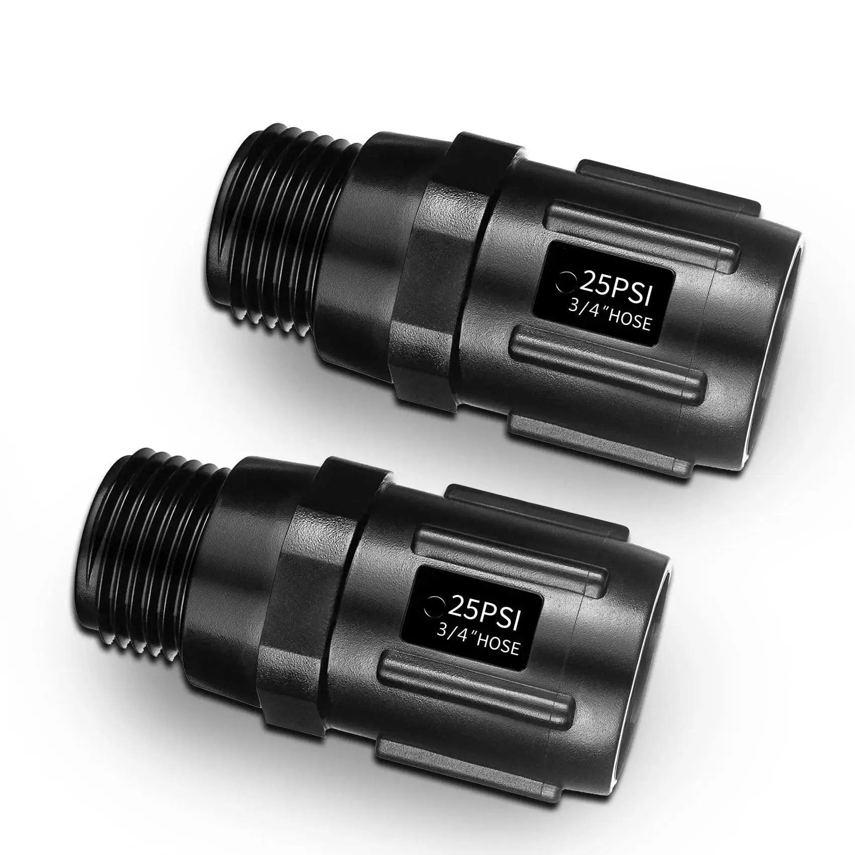Drip Irrigation Pressure Regulator 25 PSI Three Quarter Inch Hose Thread Irrigation Reducer 2 Pack for garden systems