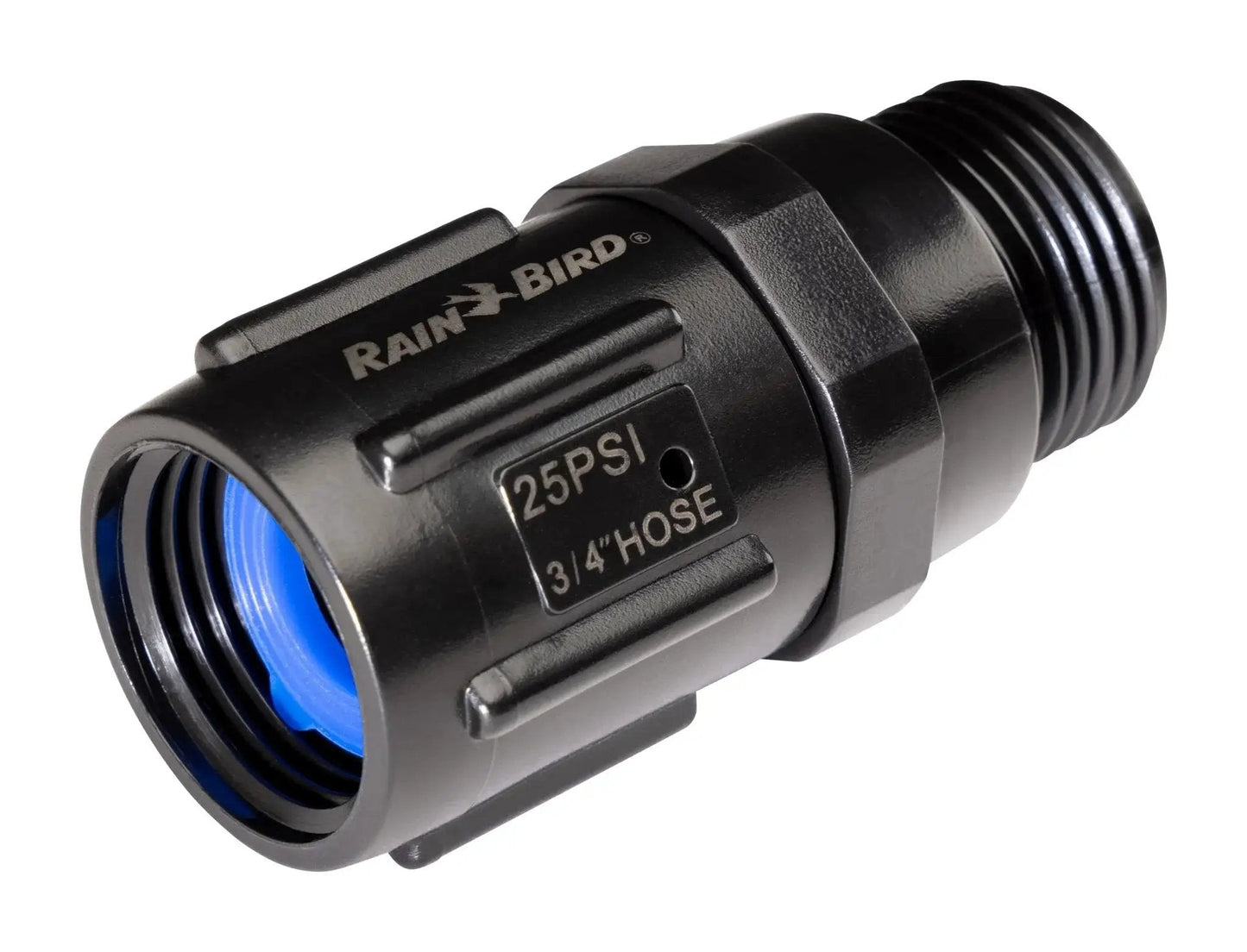 Drip Irrigation Pressure Regulator 25 PSI For Garden Hoses And Drip Lines Three Quarter Inch Female Hose Thread To Male Hose Thread 20 GPM
