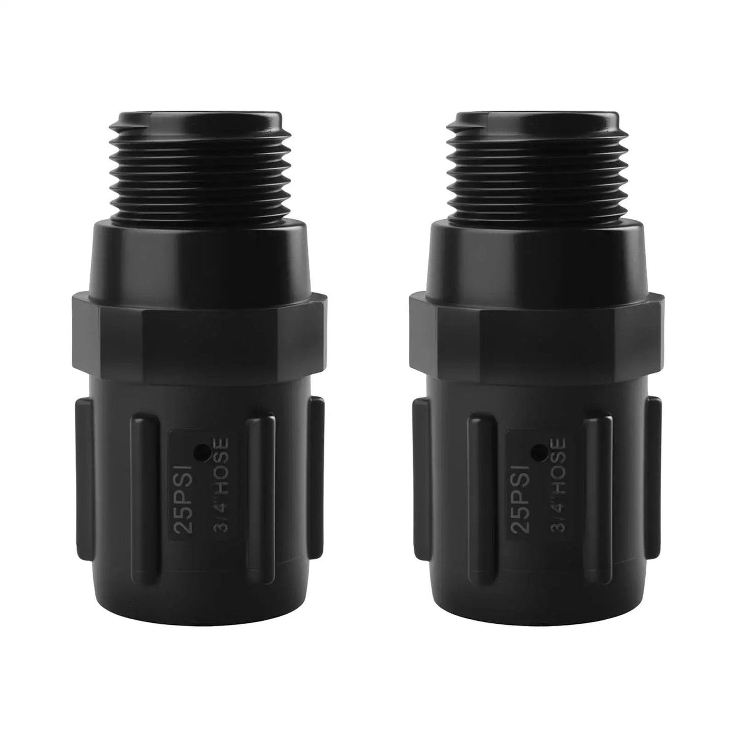 Drip Irrigation Pressure Regulator Keeps 25 PSI On Point For Consistent Watering, Three Quarters Inch Hose Thread Inlet To Three Quarters Inch Hose Thread Outlet, Universal Fit For Rain Bird HT07525PSI Regulator Parts And Other Drip Systems, two-pack