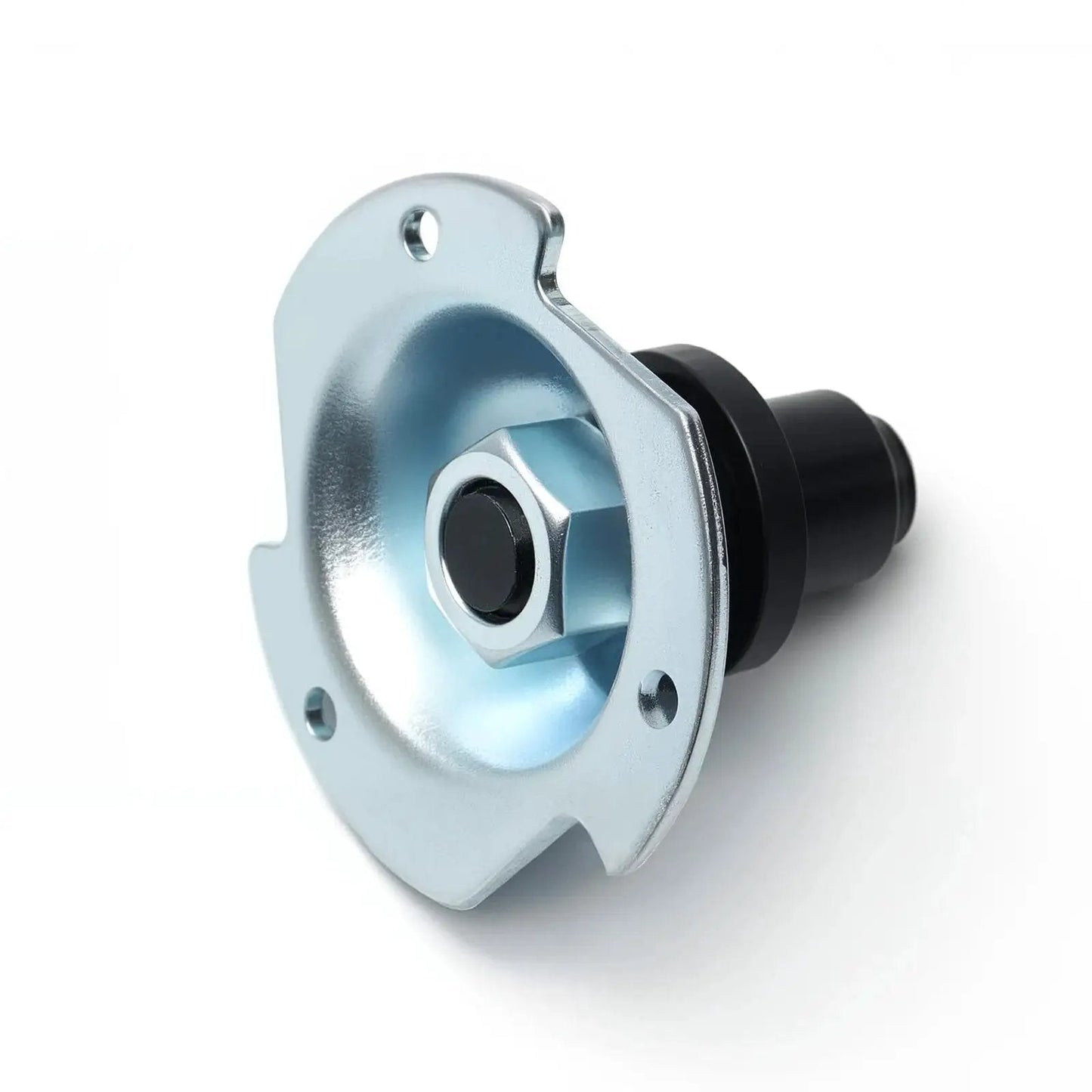 Close-up of Dryer Drum Support Shaft And Bearing Replacement Kit for GE Kenmore Hotpoint Dryers with metal and plastic parts