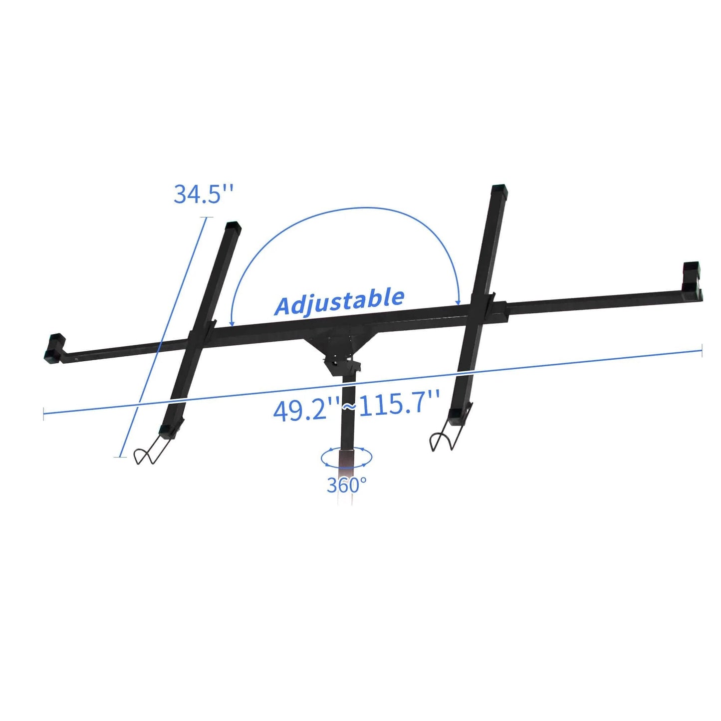 Diagram of 11FT Drywall Lift Panel Hoist Jack Lifter, 150LBS Heavy Duty Sheetrock Lift, showing adjustable telescopic arm in black.
