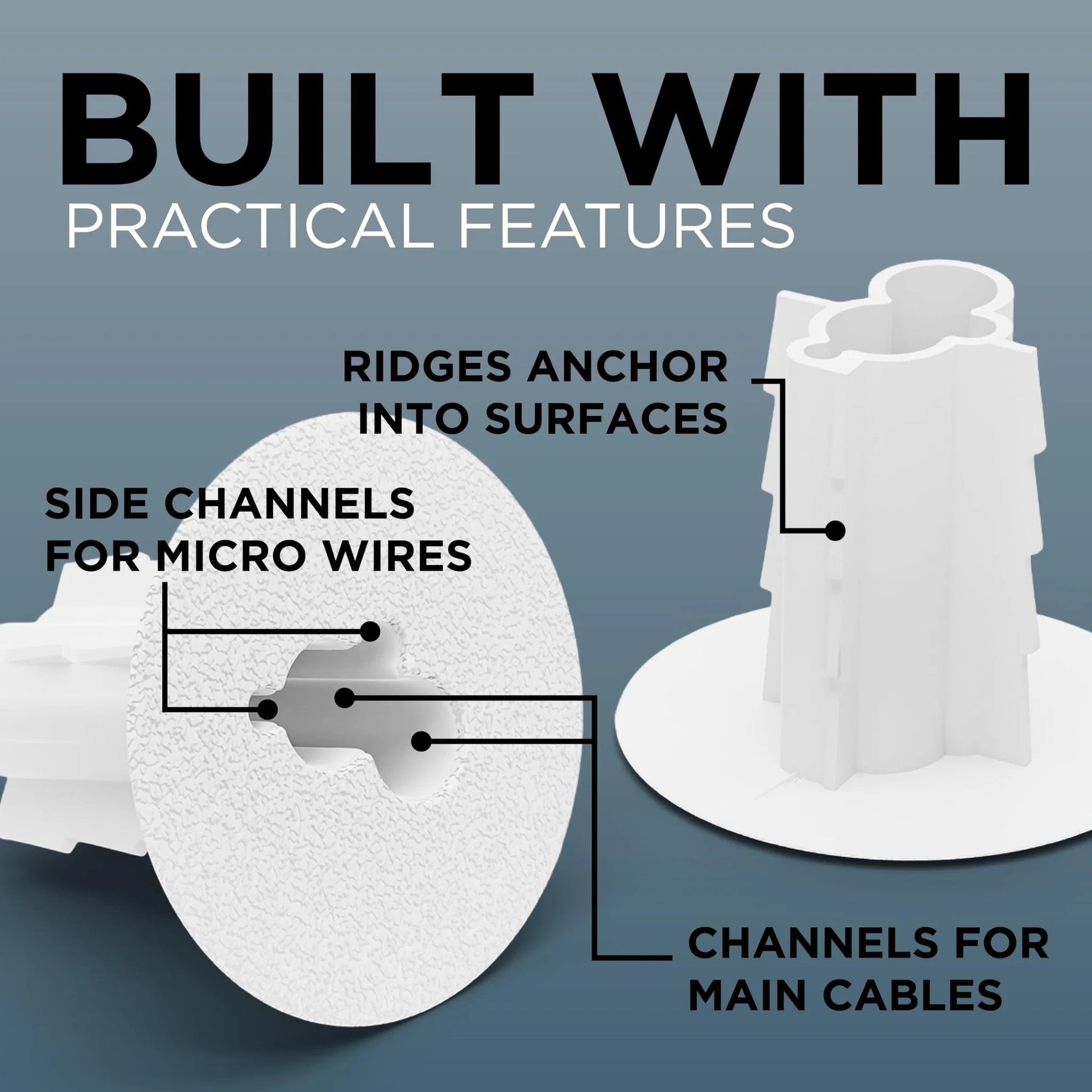 Close-up view of Dual Feed Through Bushing For RG6 Coaxial Cable Pass Through, showcasing its design and features.