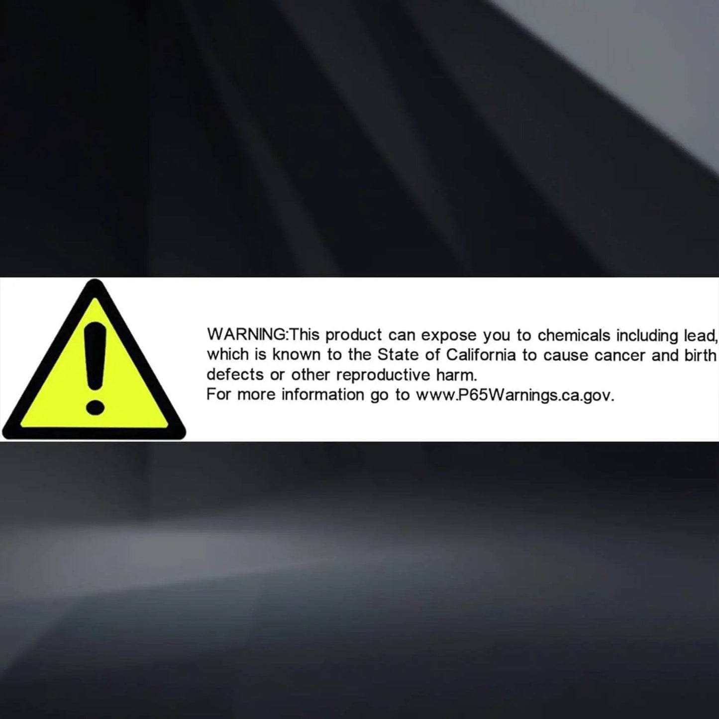 Product warning label for E6011 1/8 Inch Arc Welding Rod, 60 Lb Total in a 6 Pack, potential chemical exposure risk.