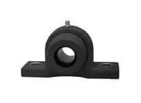 1/2 in Stainless Steel Set-Screw Pillow Cover, Black, Single-Piece Single-Row Ball Bearing Insert for Pillow Block Mounts