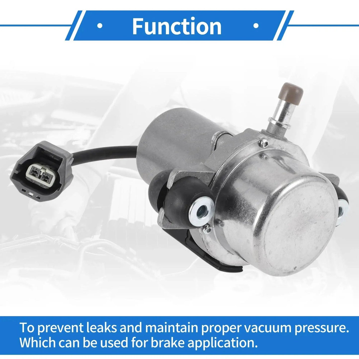 Electric Brake Vacuum Pump For Cadillac CTS 2008 To 2014 And STS 2008 To 2011 Camaro 2010 To 2015 Caprice 2016 To 2017 HHR 2008 To 2010 Volvo C30 C70 S40 V40 V50 Pontiac Solstice Aluminum Alloy Silver Tone 1 Piece Beefed Up Performance By VekAuto
