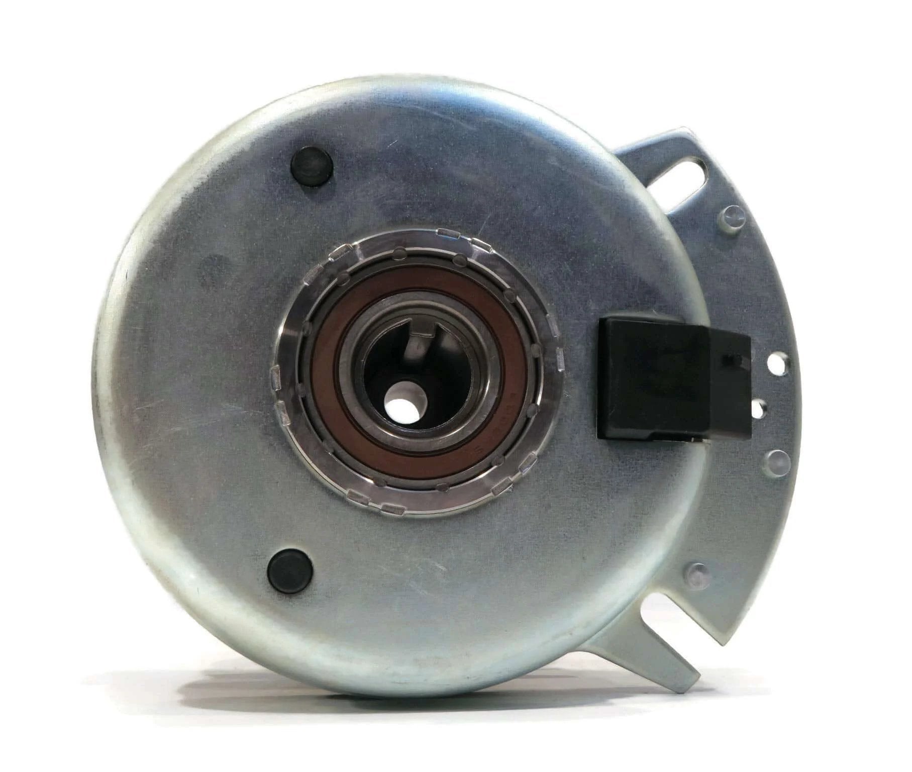 Front view of Electric PTO Clutch & Wire Harness for 2009 Cub Cadet LTX1050VT, 13VR91AP010 showing metal and pulley system.