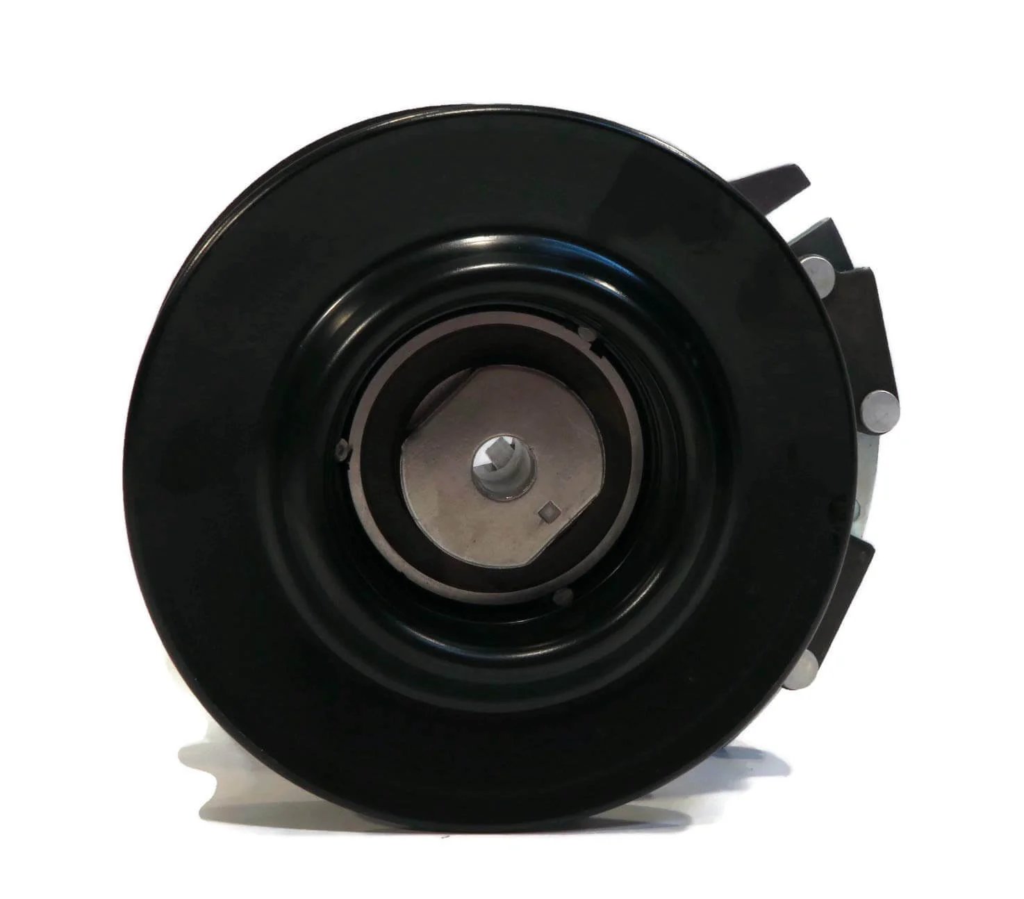 Front view of Electric PTO Clutch for Cub Cadet Series RZT42 B&S Intek, RZT42 Kohler 17AA5B4G showing pulley and keyway.