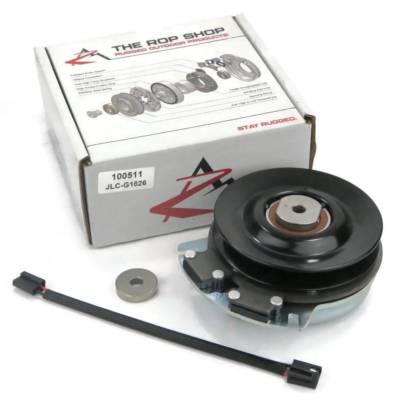 Electric Pto Clutch-Warner 5218-6 [ste][255-419] front view with box and accessories
