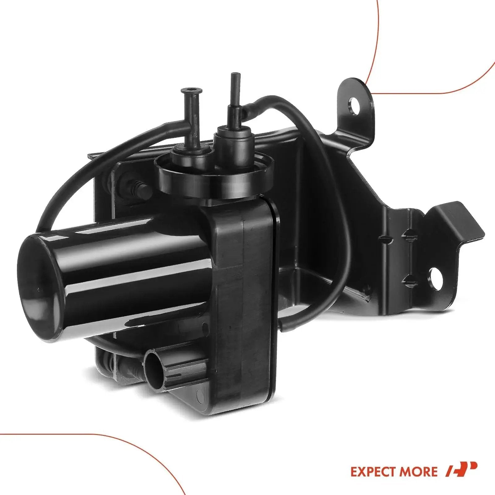 Electric Vacuum Pump Compatible With Ford F Series Super Duty And Dodge Ram Trucks 1999 To 2010, replacement part shown.