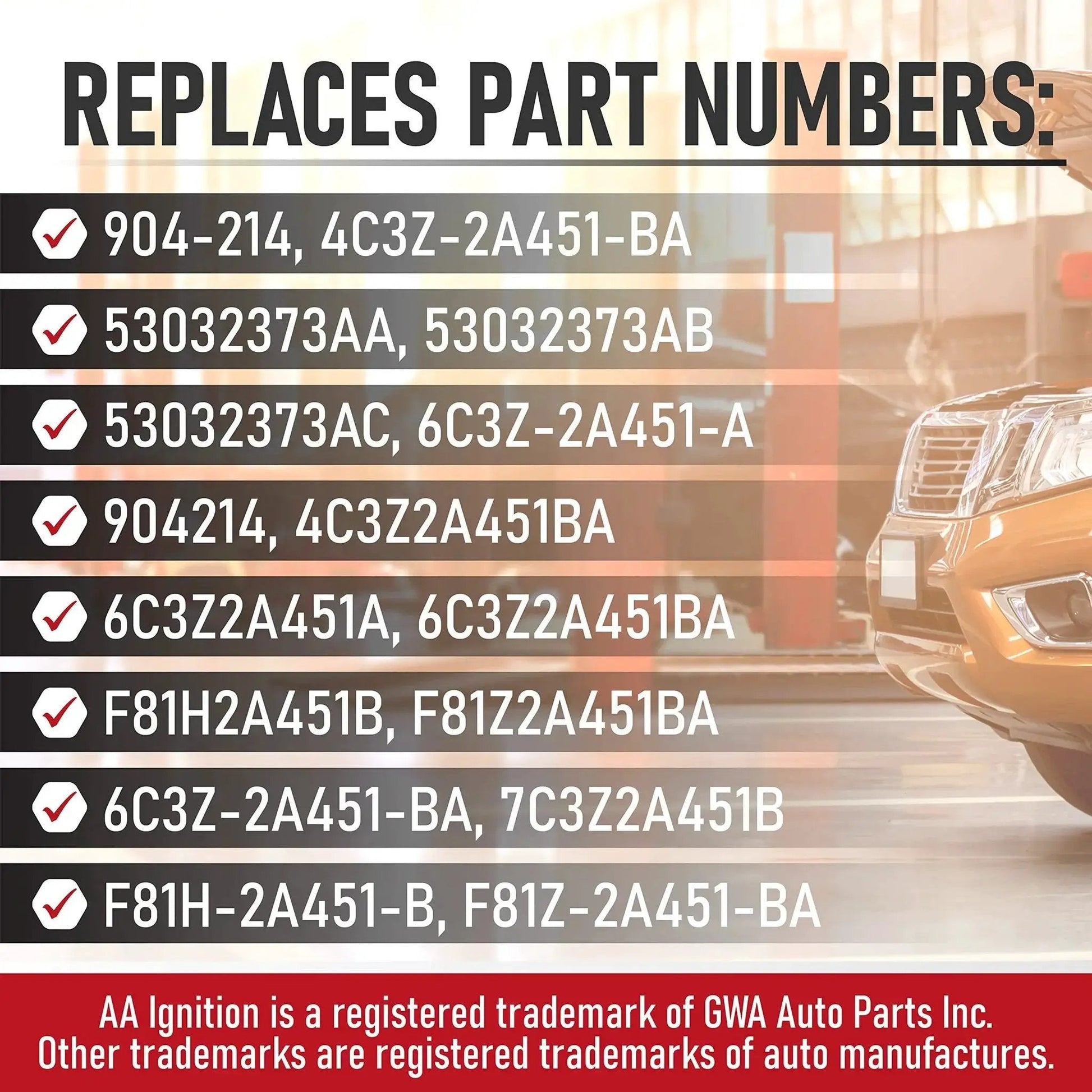 List of replacement part numbers for electric vacuum pump for diesel trucks for Ford and Ram models