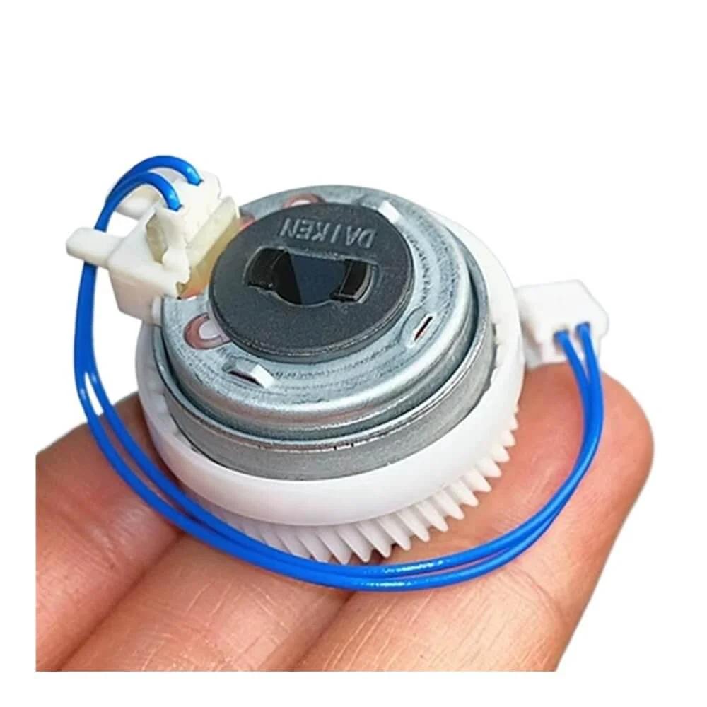 Electromagnetic Clutch DC 24V High Torque Clutch for 6mm D-Shaft in hand, showing metal and plastic components with blue wires.