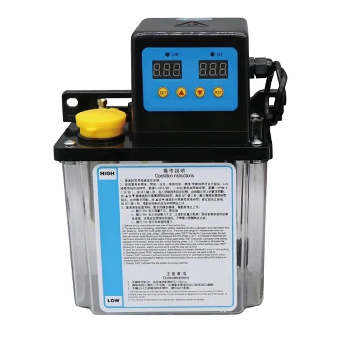 Electromagnetic Oil Pump, 1L 2L DC24V 4mm, CNC Lubrication Pump with display, solenoid lubricator for CNC machine tools