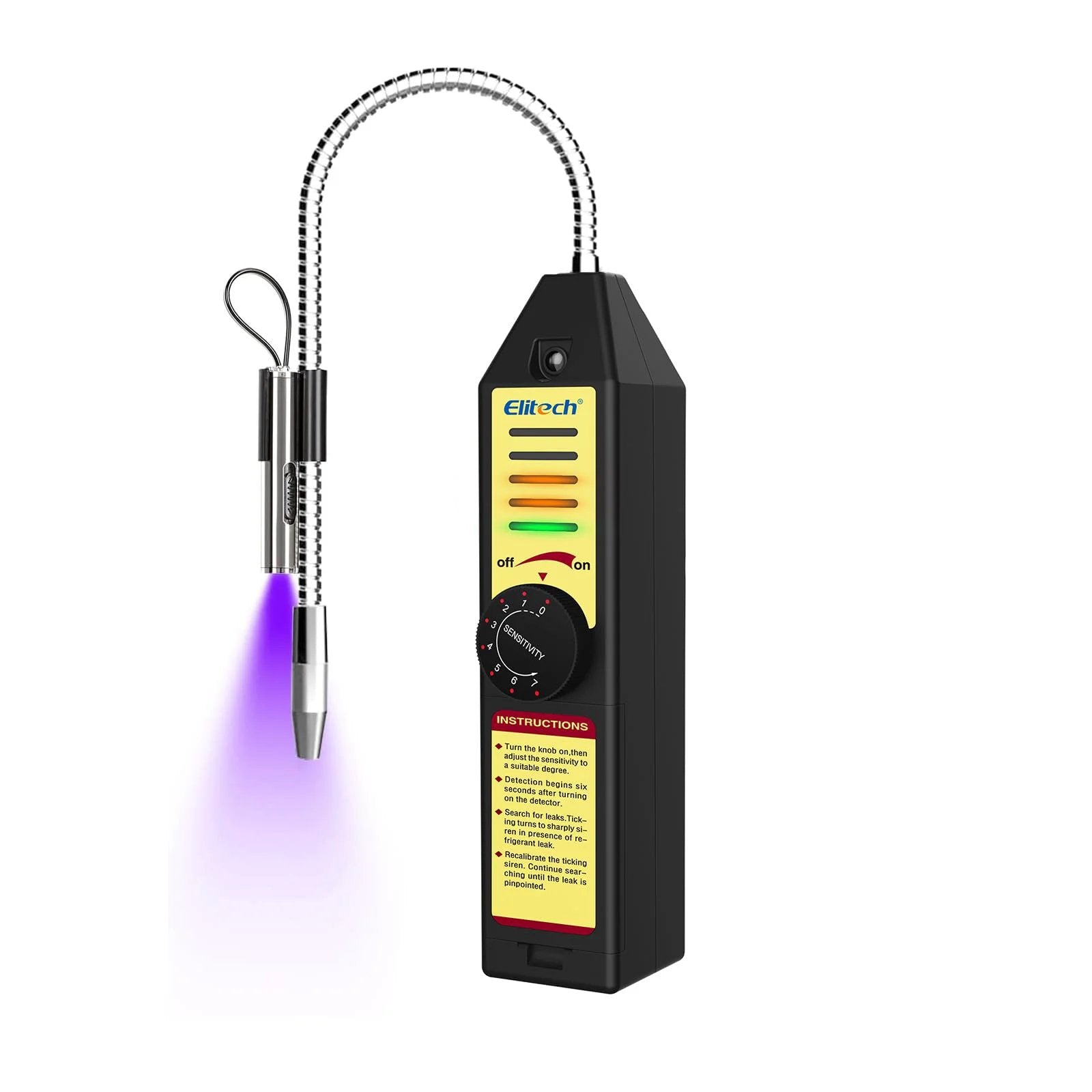 All Halogen Refrigerant Leak Detector For R22 R134A R410A 1234YF With Seven Pro Grade Adjustable Sensitivity Levels HVAC Tester Sniffer.
