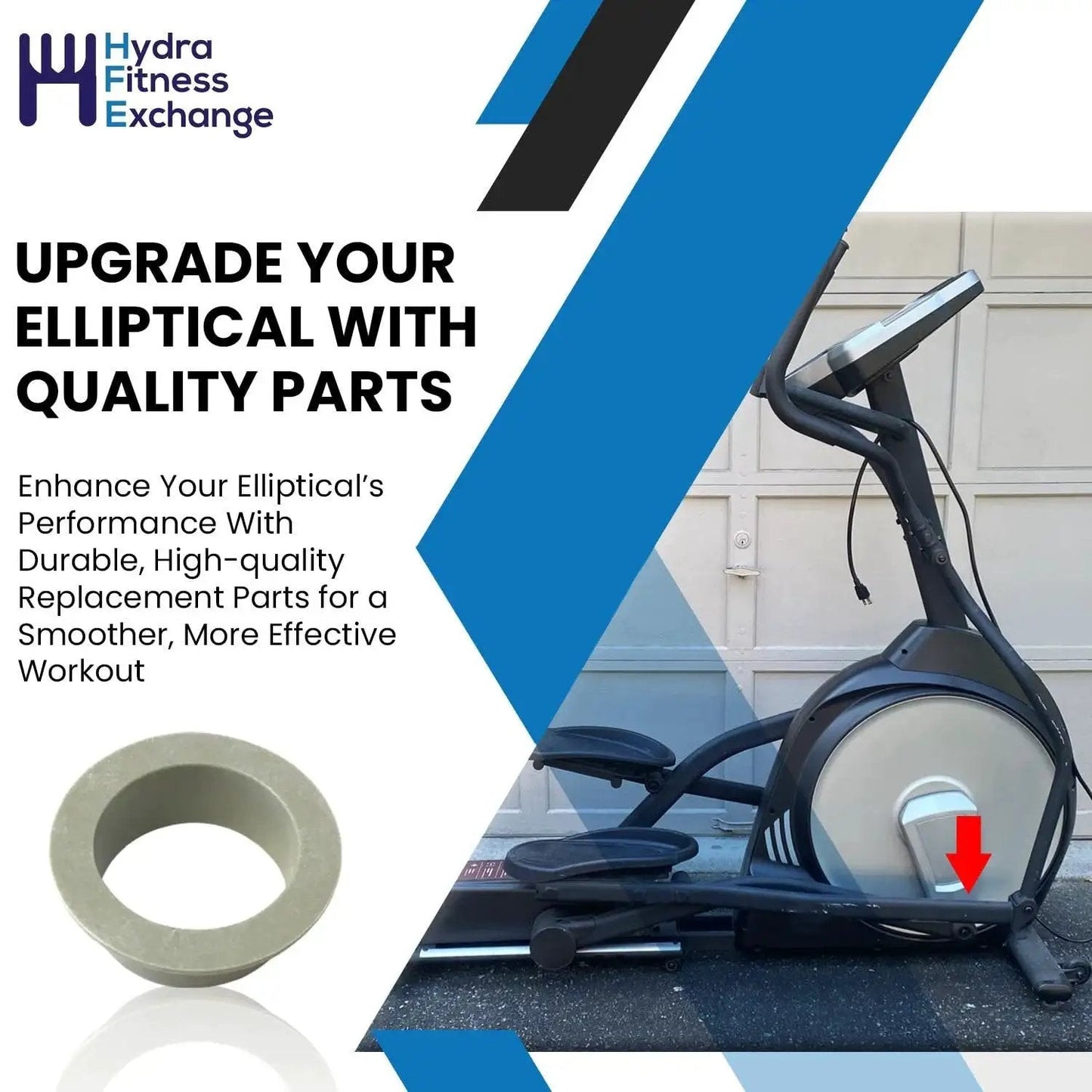 Lower Handle Bar Plastic Bushing And Spacer Replacement Part P060451 with elliptical machine for smooth movement