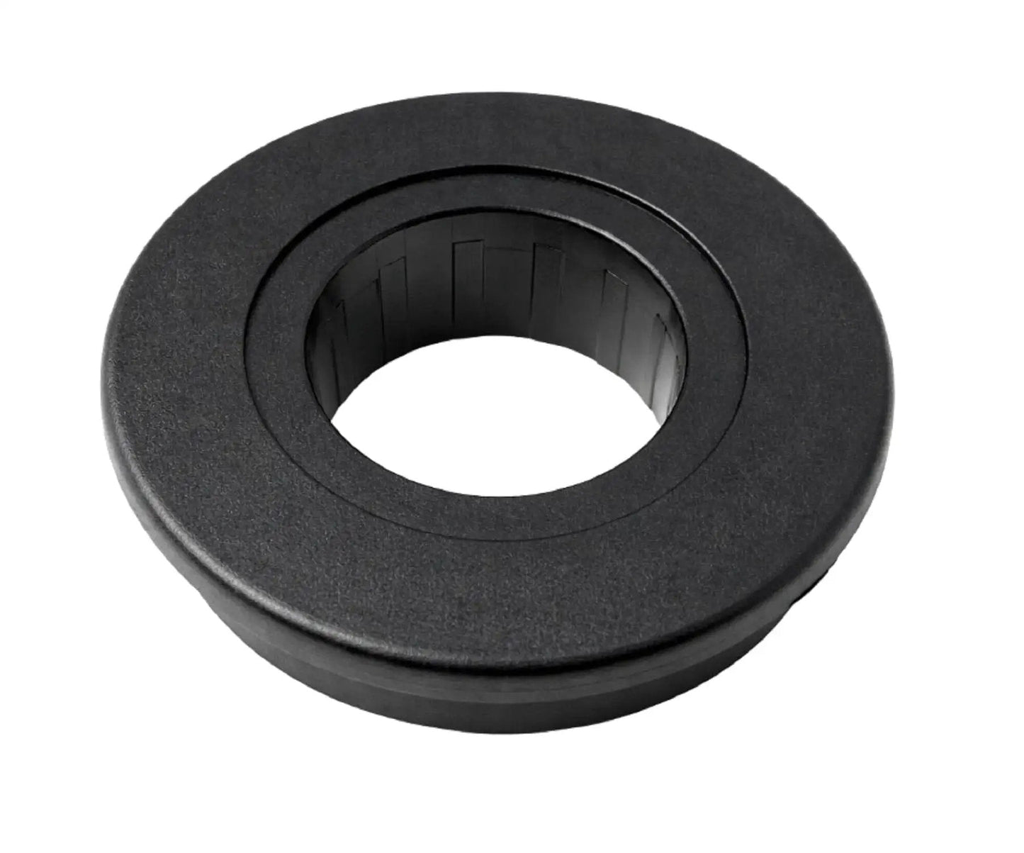 Pedal Arm Bushing Spacer Replacement for Elliptical Machines with Plastic Sleeve Bearing Insert, shown in black, OEM-Quality Part