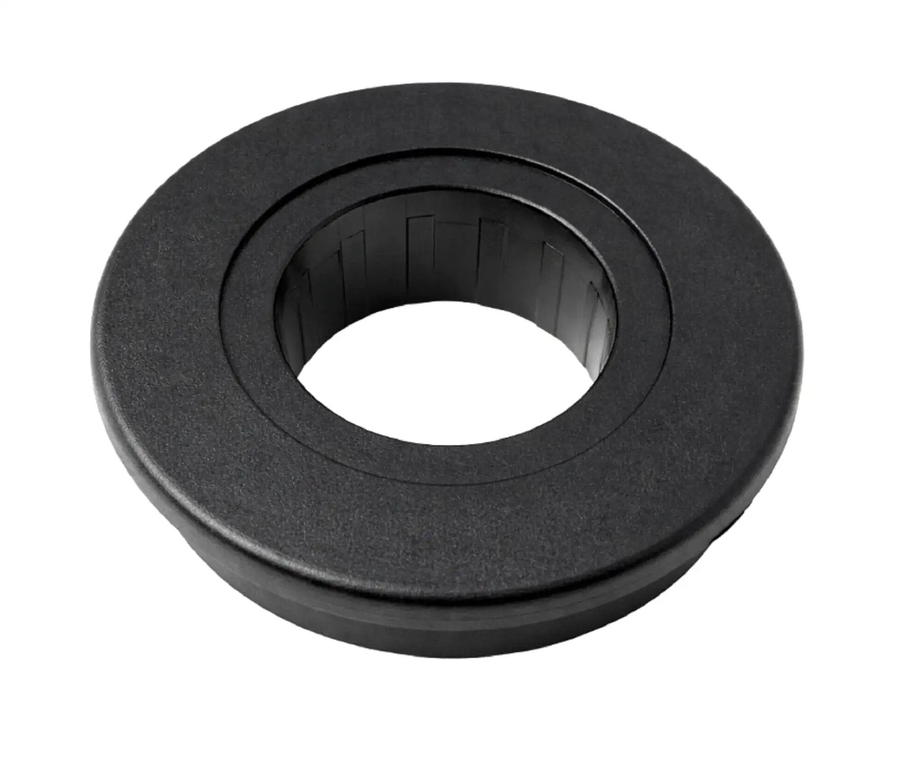 Pedal Arm Bushing Spacer Replacement for Elliptical Machines with Plastic Sleeve Bearing Insert, shown in black, OEM-Quality Part