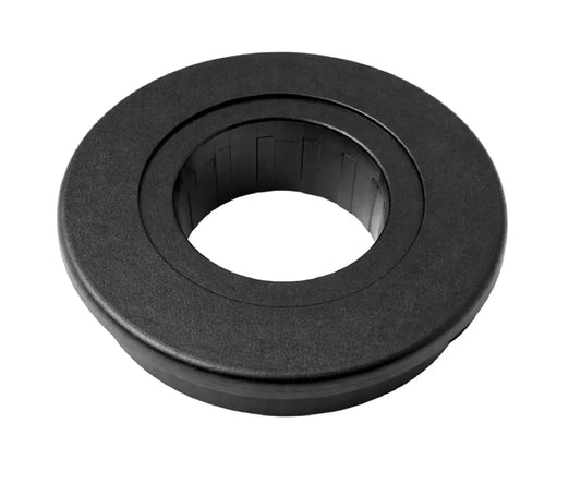 Pedal Arm Bushing Spacer Replacement for Elliptical Machines with Plastic Sleeve Bearing Insert, shown in black, OEM-Quality Part