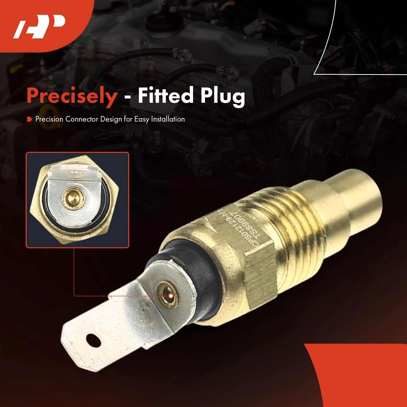 Engine Coolant Temperature Sensor for Nissan Altima Sentra Frontier Maxima Xterra Infiniti, brass connector for easy installation.