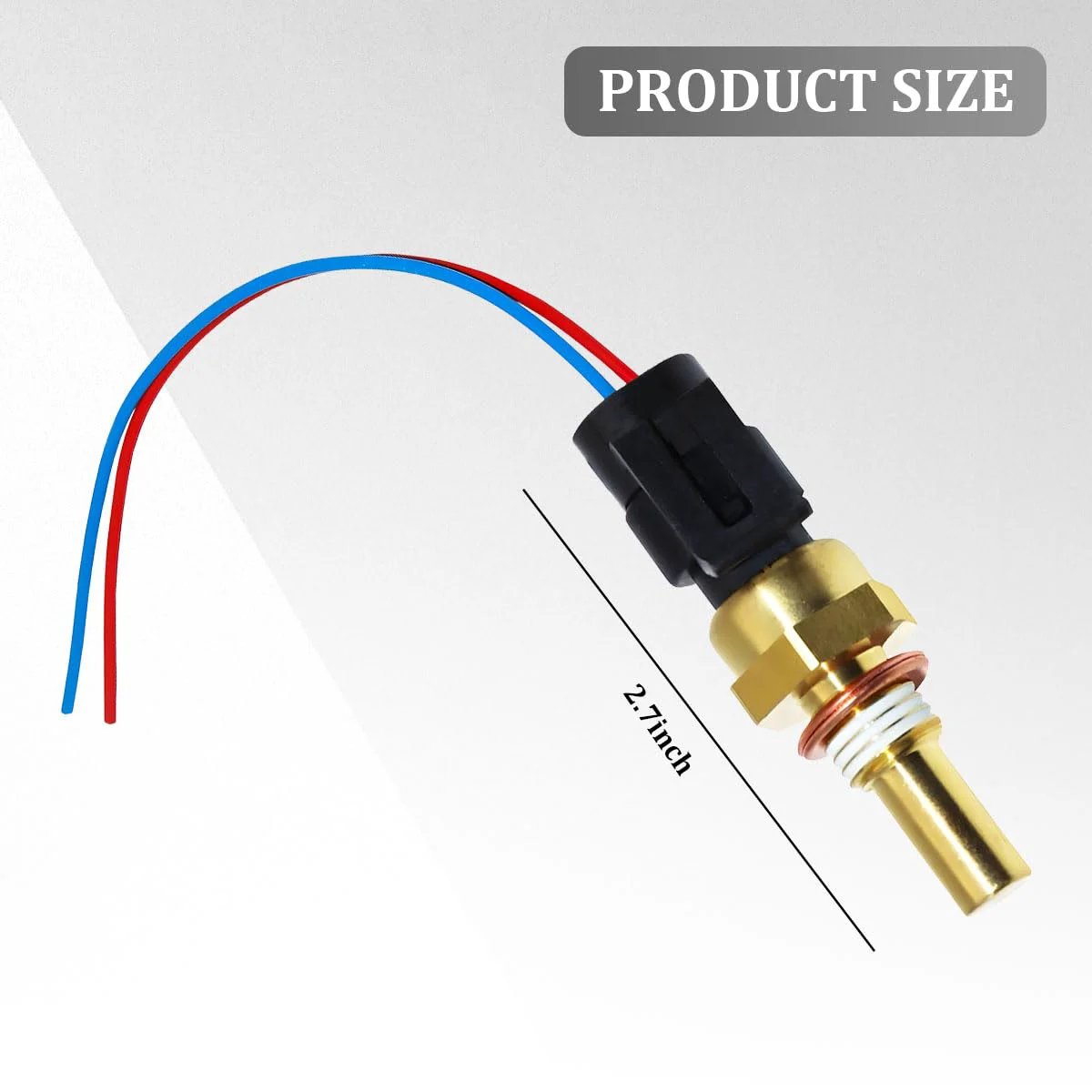 Engine Coolant Temperature Sensor With Connector Pigtail Harness For Cars, OEM 19236568 Replacement, Sandfren Quality, 2-inch size.