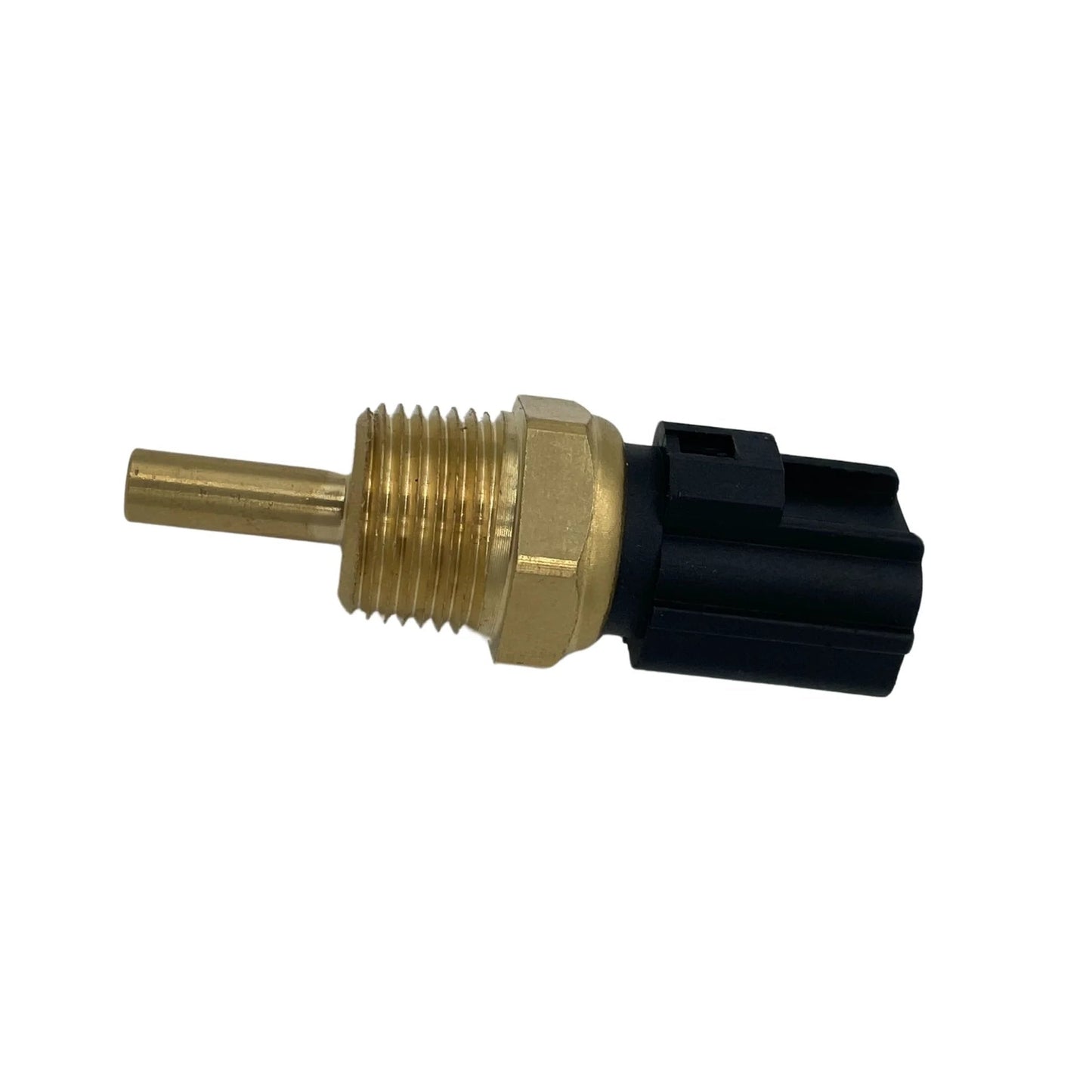 Engine Coolant Temperature Sensor For Mitsubishi Vehicles Including Outlander Montero Mirage Galant Expo LRV Endeavor Eclipse Diamante Stratus Stealth Lancer 3000GT And More Replaces 5S1503 TS337 3922035710 MD177572, showing brass body and electrical connector.