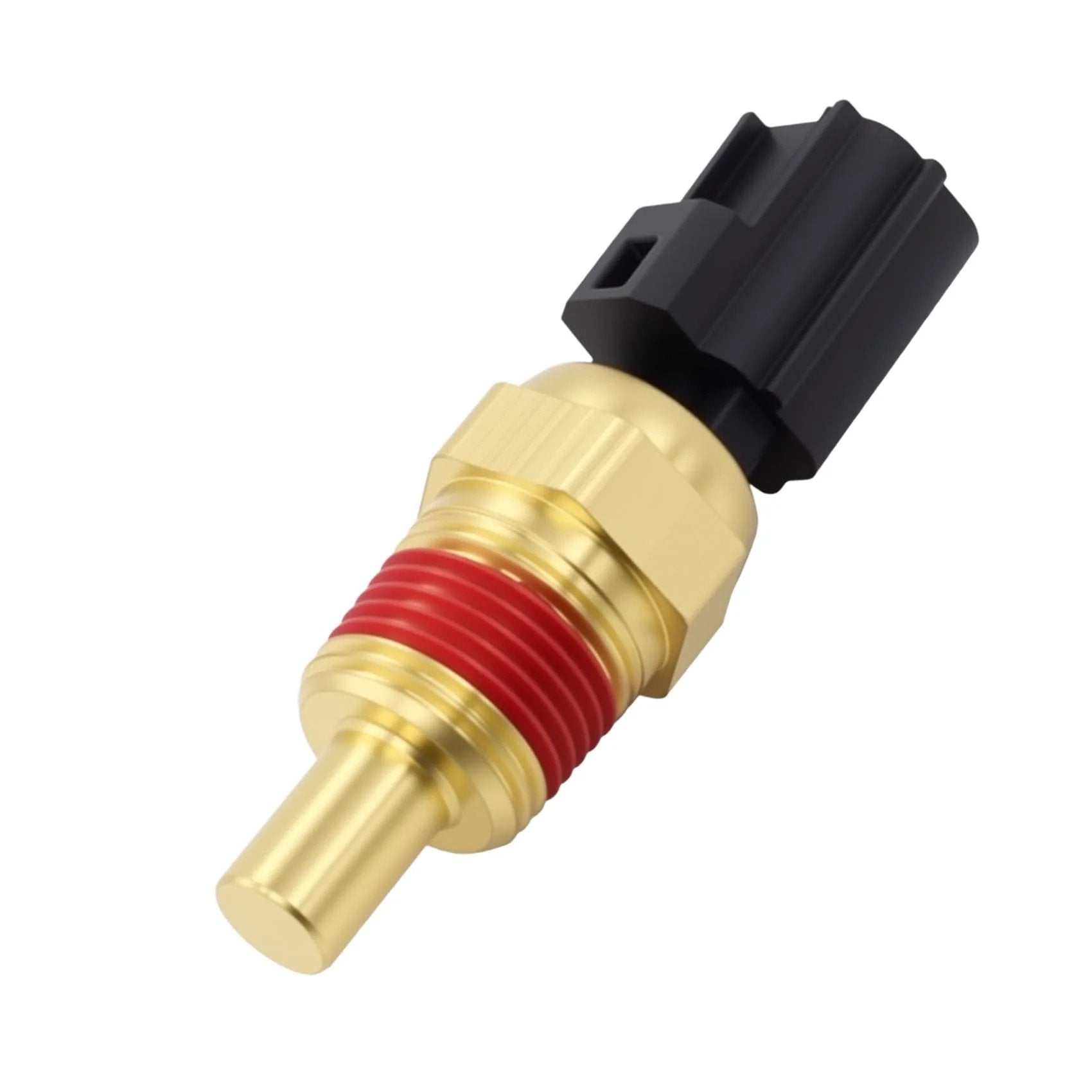 Engine Coolant Temperature Sensor Replacement For Dodge Jeep Chrysler Vehicles Water Temperature Sender Unit Drop In Fit OE Style Sensor Compatible With 56027873 And 2132811 SU3035 showing brass and plastic construction.