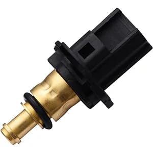 Engine Coolant Temperature Sensor Fits Chrysler 200 Sebring Avenger Caliber Journey Compass Patriot 2.0L 2.4L 2.7L Replaces 5033313AA side view showing black plastic and brass components.