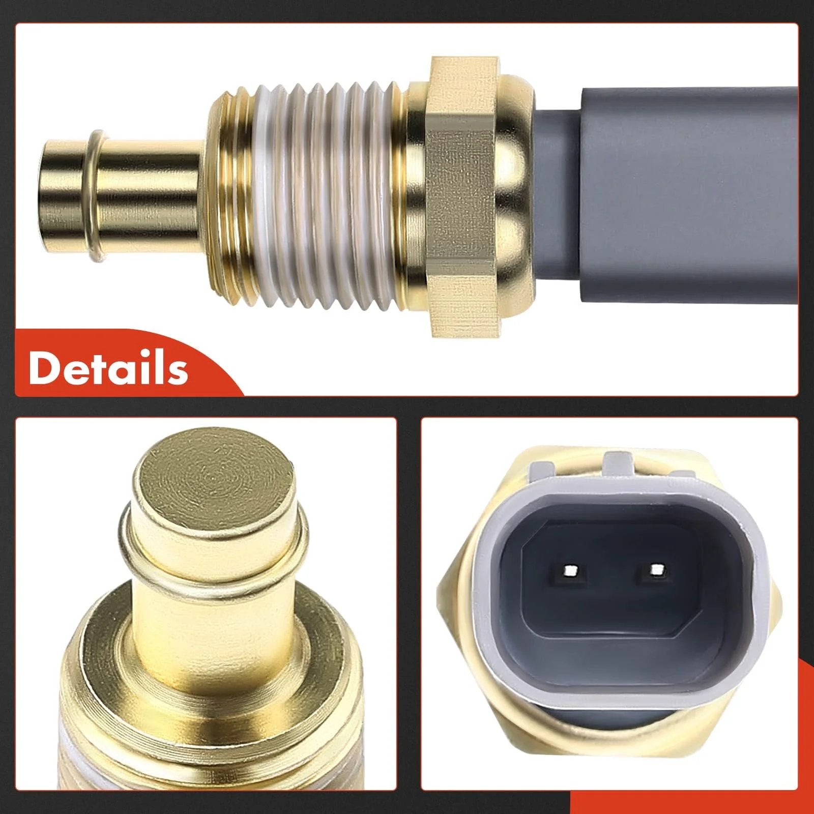 Close-up view of Engine Coolant Temperature Sensor Plug And Play for Dodge Grand Caravan, highlighting connector and sensor tip.