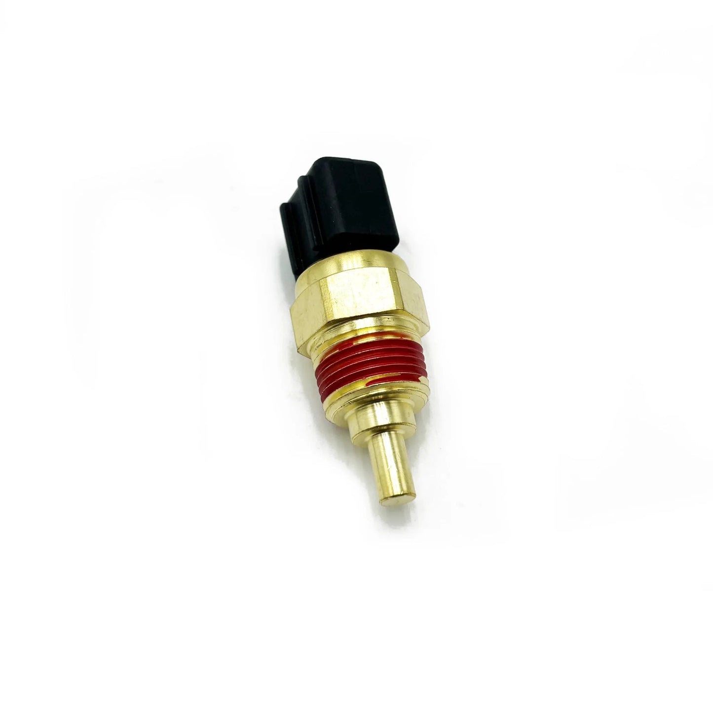 Engine Coolant Temperature Sensor Replacement For Hyundai Accent Elantra Sonata Tucson close-up view of brass and black plastic sensor