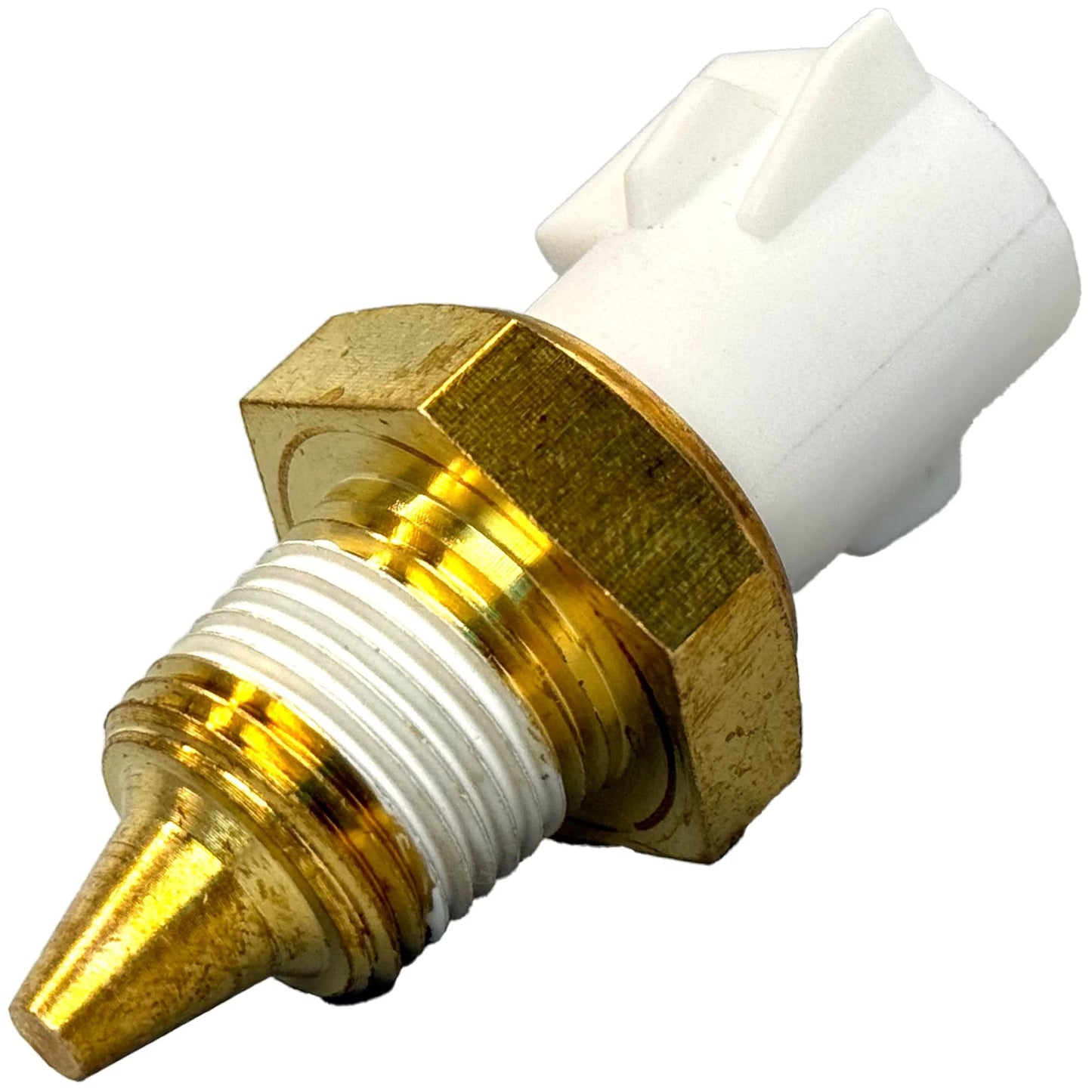 Engine Coolant Temperature Sensor Direct Fit Replacement For Ford Aerostar Bronco Explorer F 150 F 250 E 150 Econoline Lincoln Navigator Town Car Mercury Grand Marquis Replaces TX6T 19187359 250791B020 Quality OEM Style Fit side view close-up