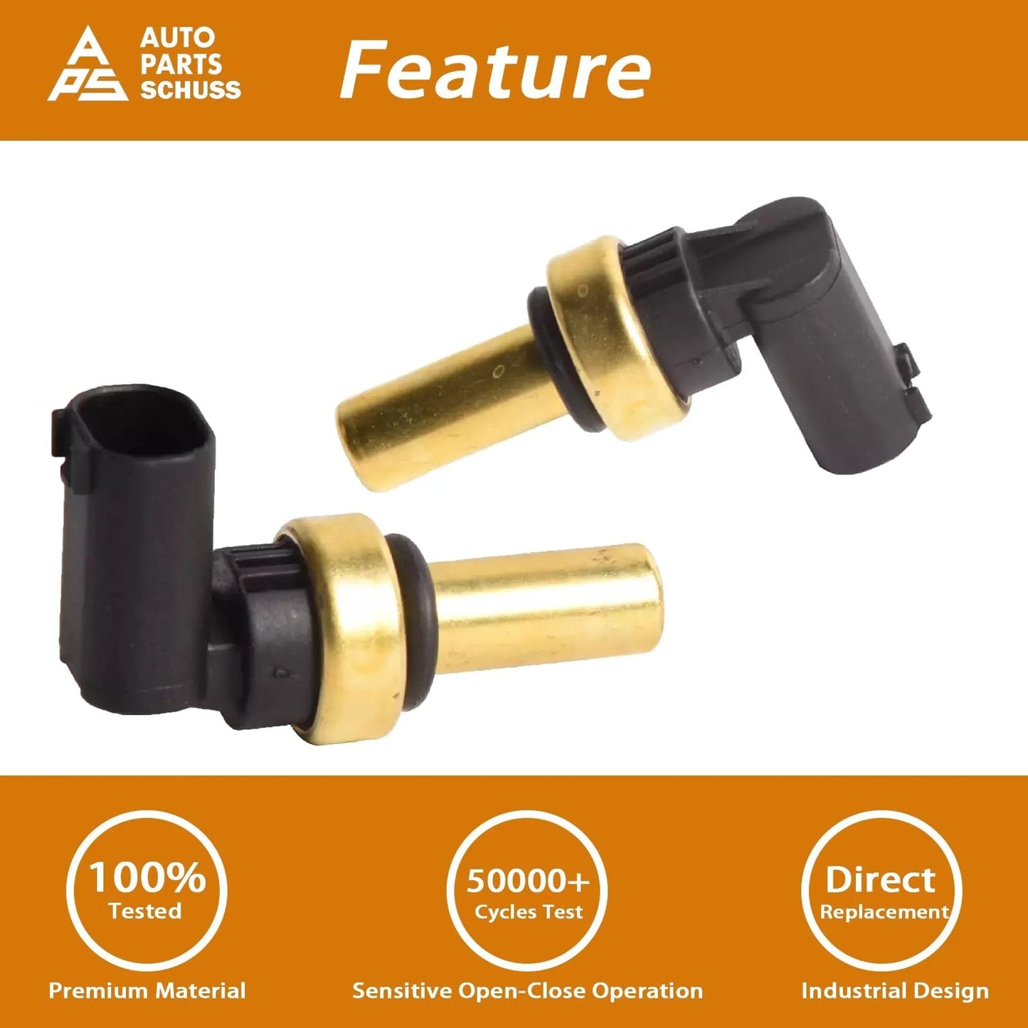Engine Coolant Temperature Sensor For GM Cars Budget Friendly fits Chevrolet Cruze, Malibu, Sonic, Trax, Volt, Encore, ATS, ELR, Spark, Astra.