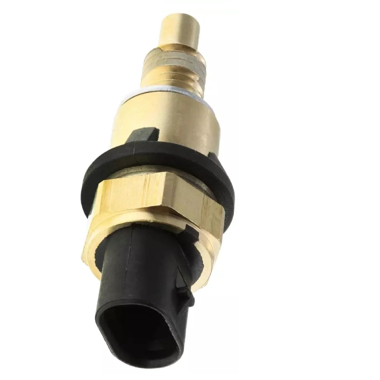 Engine Coolant Temperature Sensor Compatible With Buick Lacrosse ATS CT6 CTS XT5 XT6 Chevrolet Blazer Camaro Acadia 2016 2017 2018 2019 2020 L4 V6 V8 Replaces 12650595 close-up view of sensor showcasing gold and black materials.