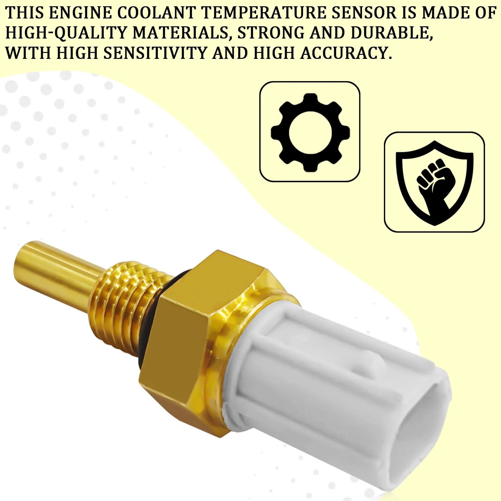 Engine Coolant Temperature Sensor For Honda Vehicles 37870 PLC 004 37870PNA003 Direct Fit Replacement with gold-plated tip.