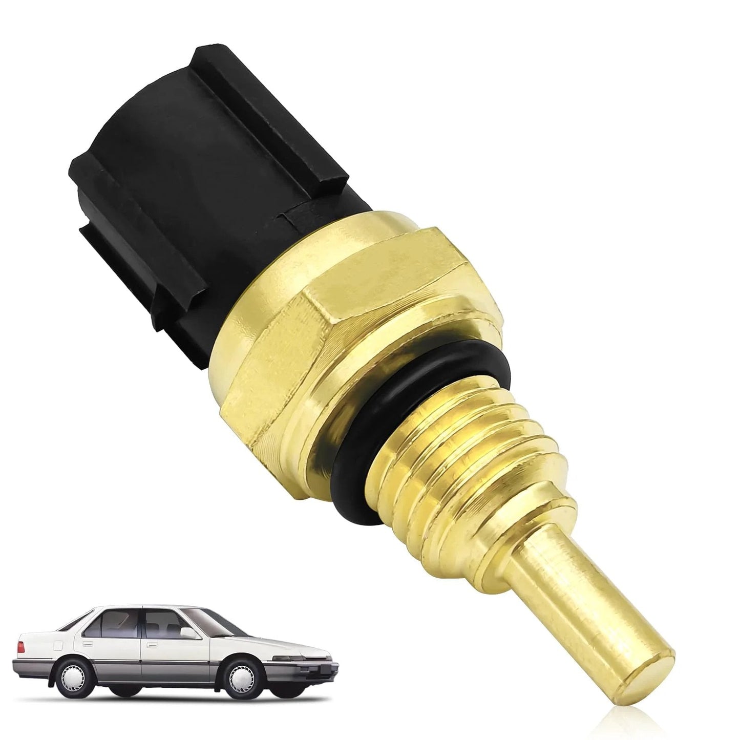 Engine Coolant Temperature Sensor Replacement For Honda Civic Del Sol Insight CRV CRX Accord Odyssey Pilot Isuzu Oasis Acura MDX NSX Integra TL RL And More By SYudwen, showing a close-up view of the sensor.